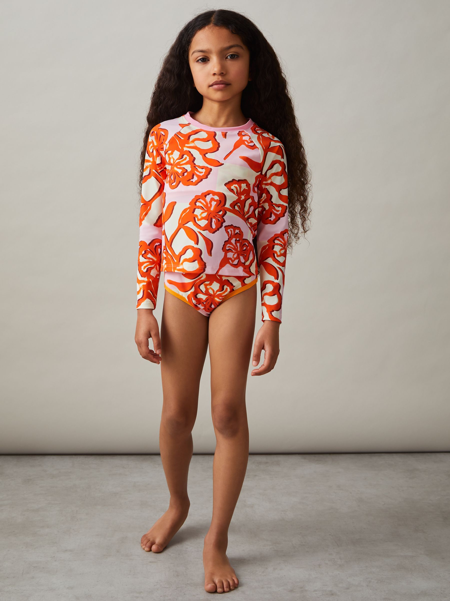 4-9 yrs Floral-Print Bikini Bottoms in Pink Print