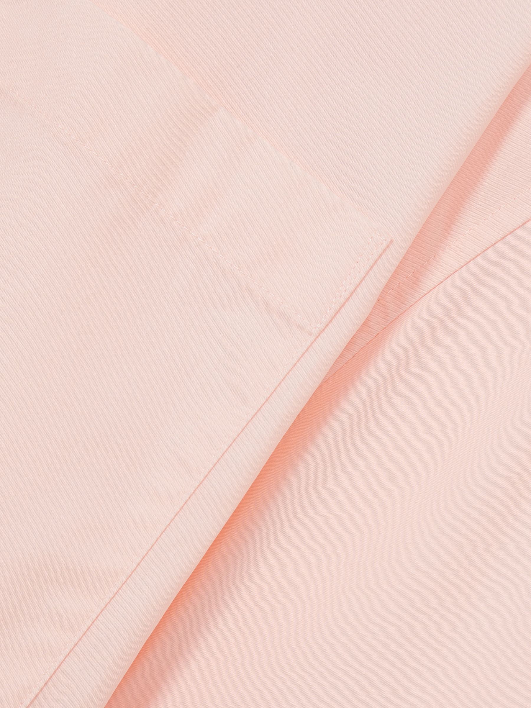 Cotton Short-Sleeve Shirt in Coral