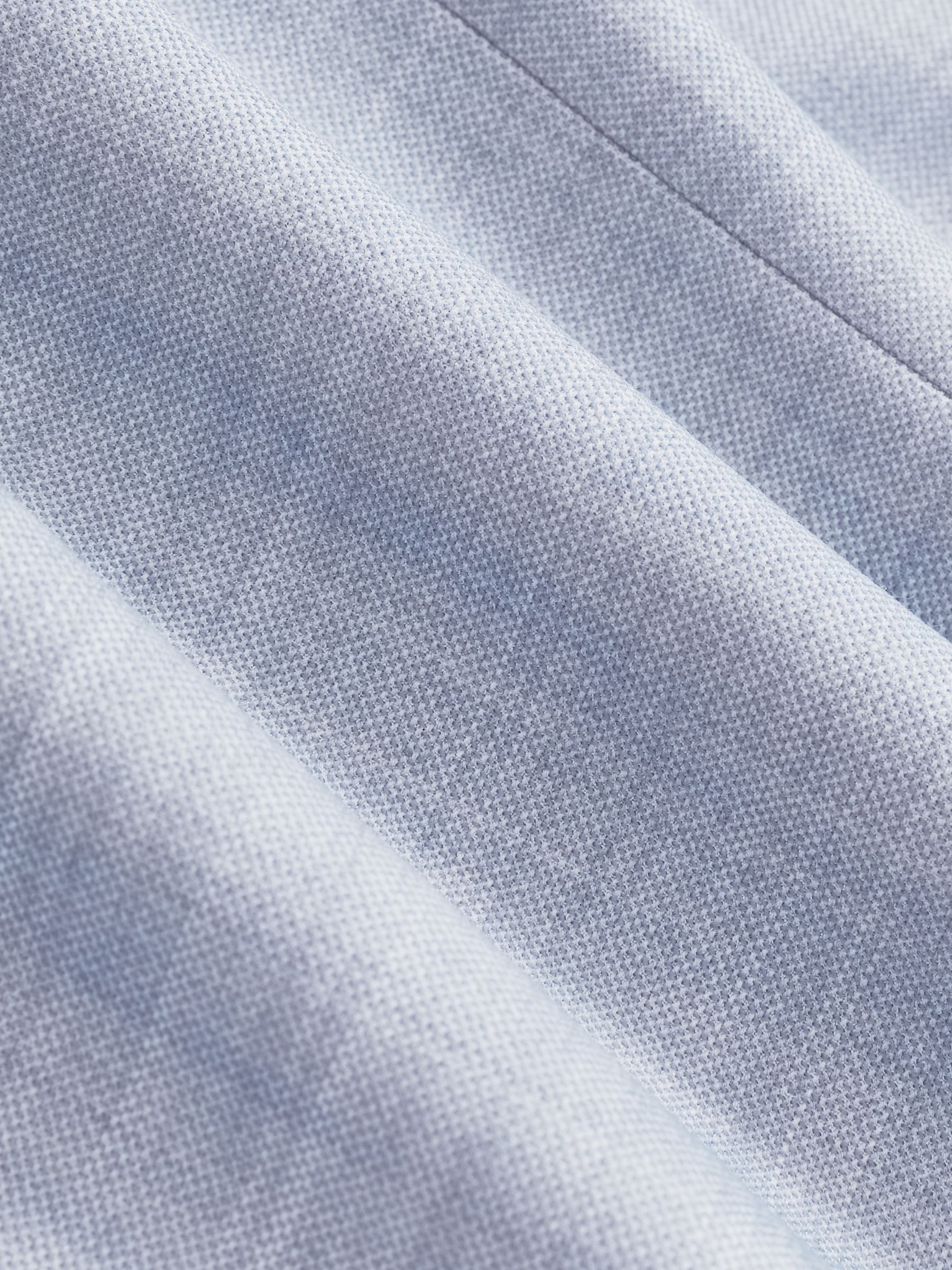 Single-Breasted Textured Blazer Slim-Fit With Wool in Soft Blue