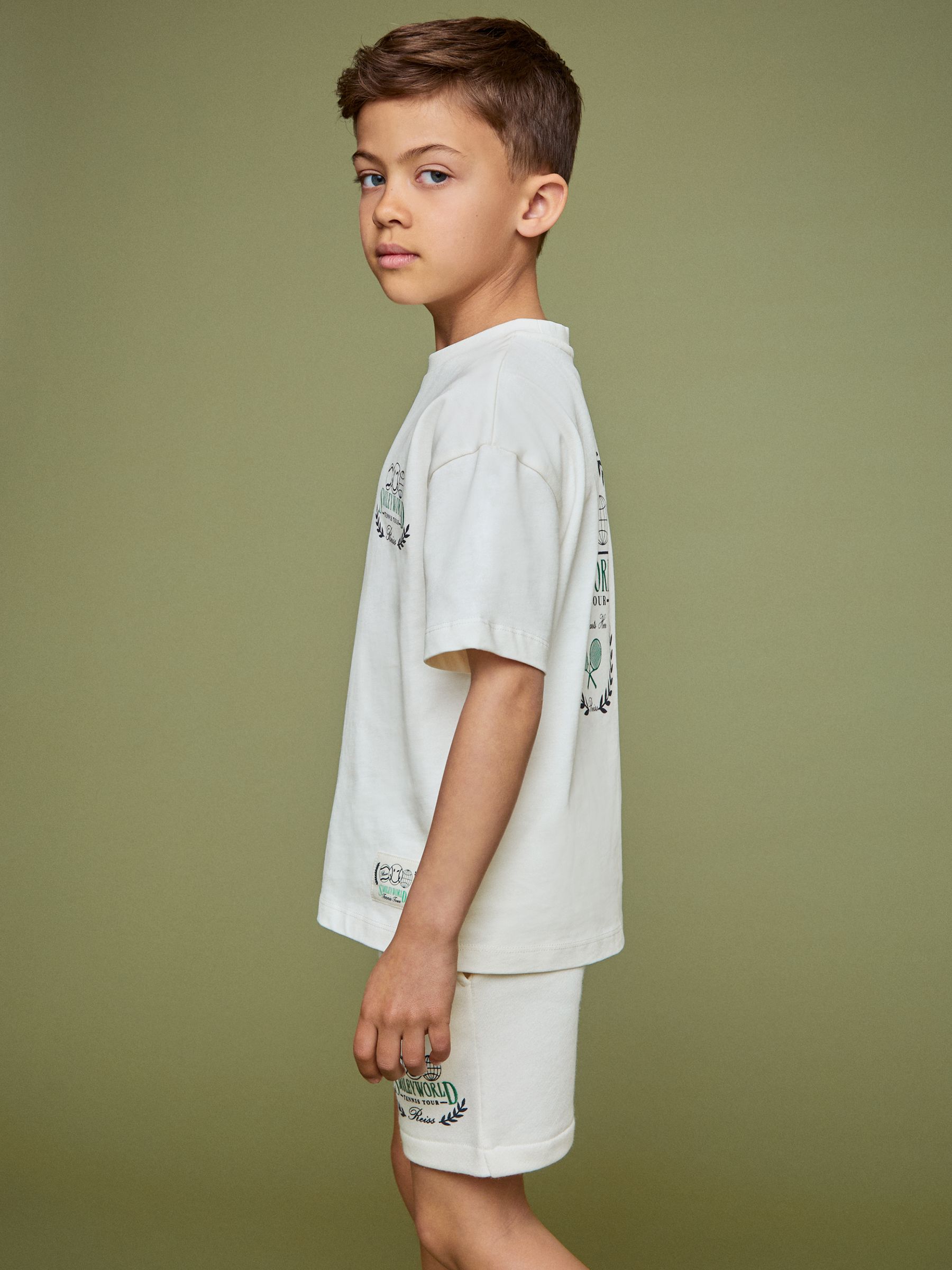 9-13 yrs SmileyWorld | Reiss Oversize T-Shirt in White