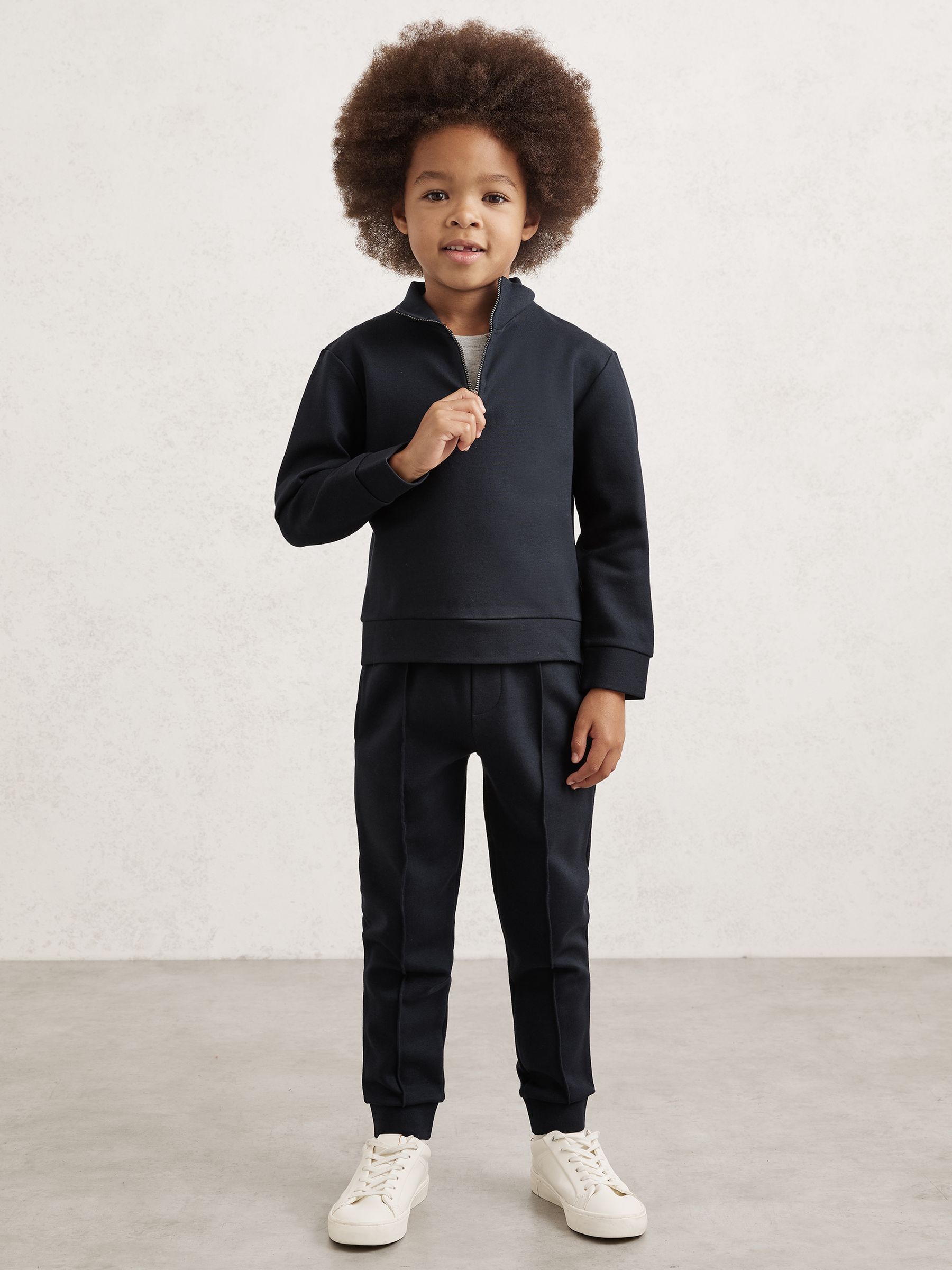 3-9 yrs Interlock Sweatshirt and Trousers Set in Navy Blue