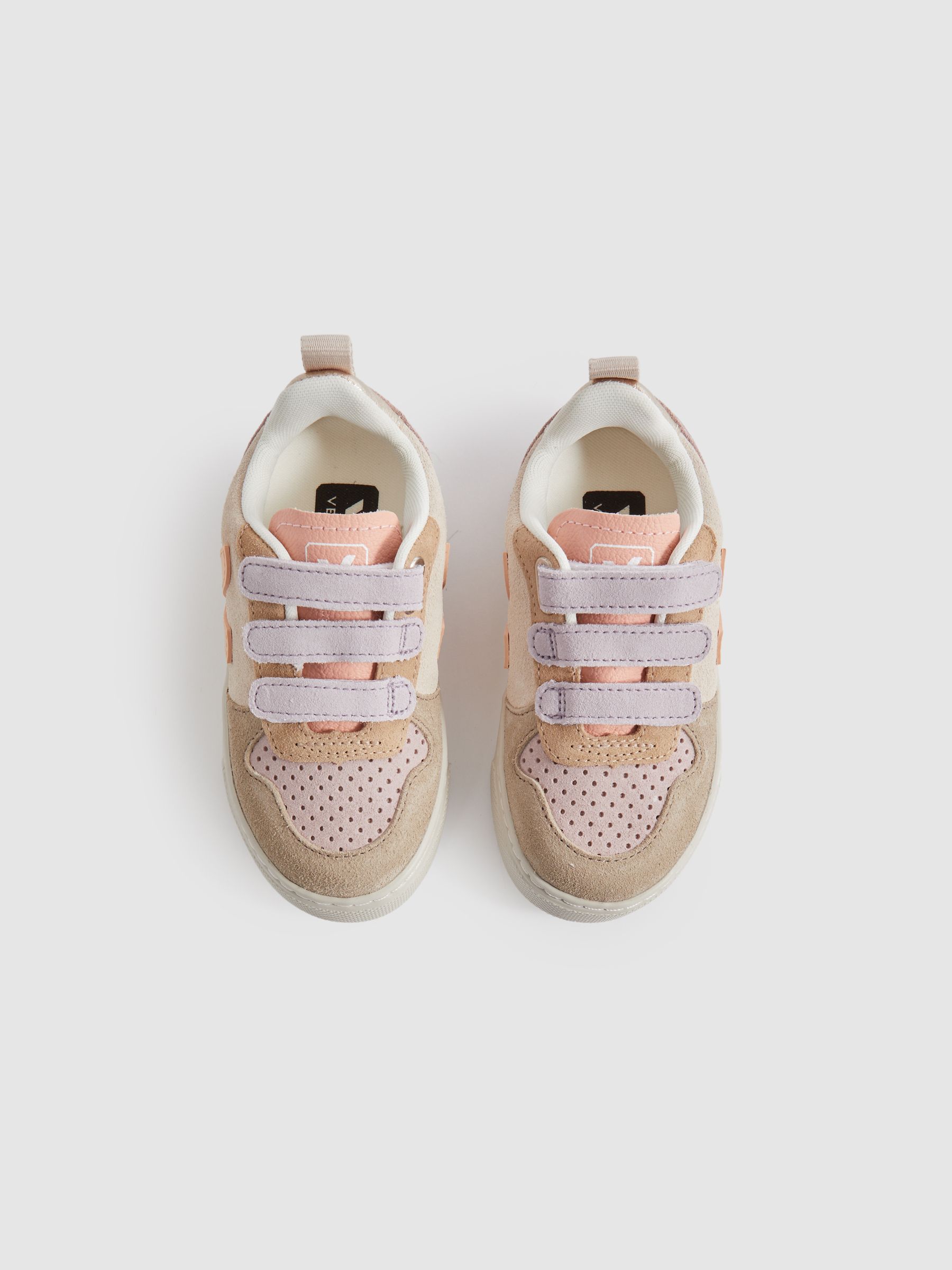 Veja Suede Touch-Strap Trainers in Multi Sable