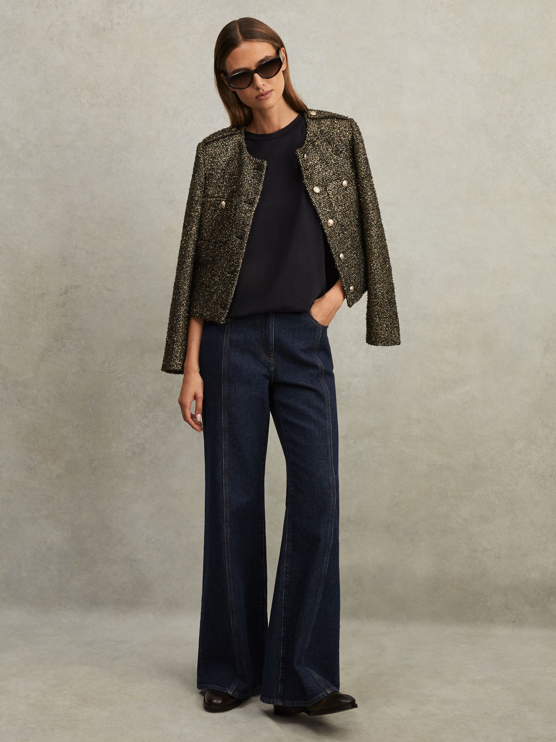 Cotton-Jersey Crew Neck T-Shirt in Navy