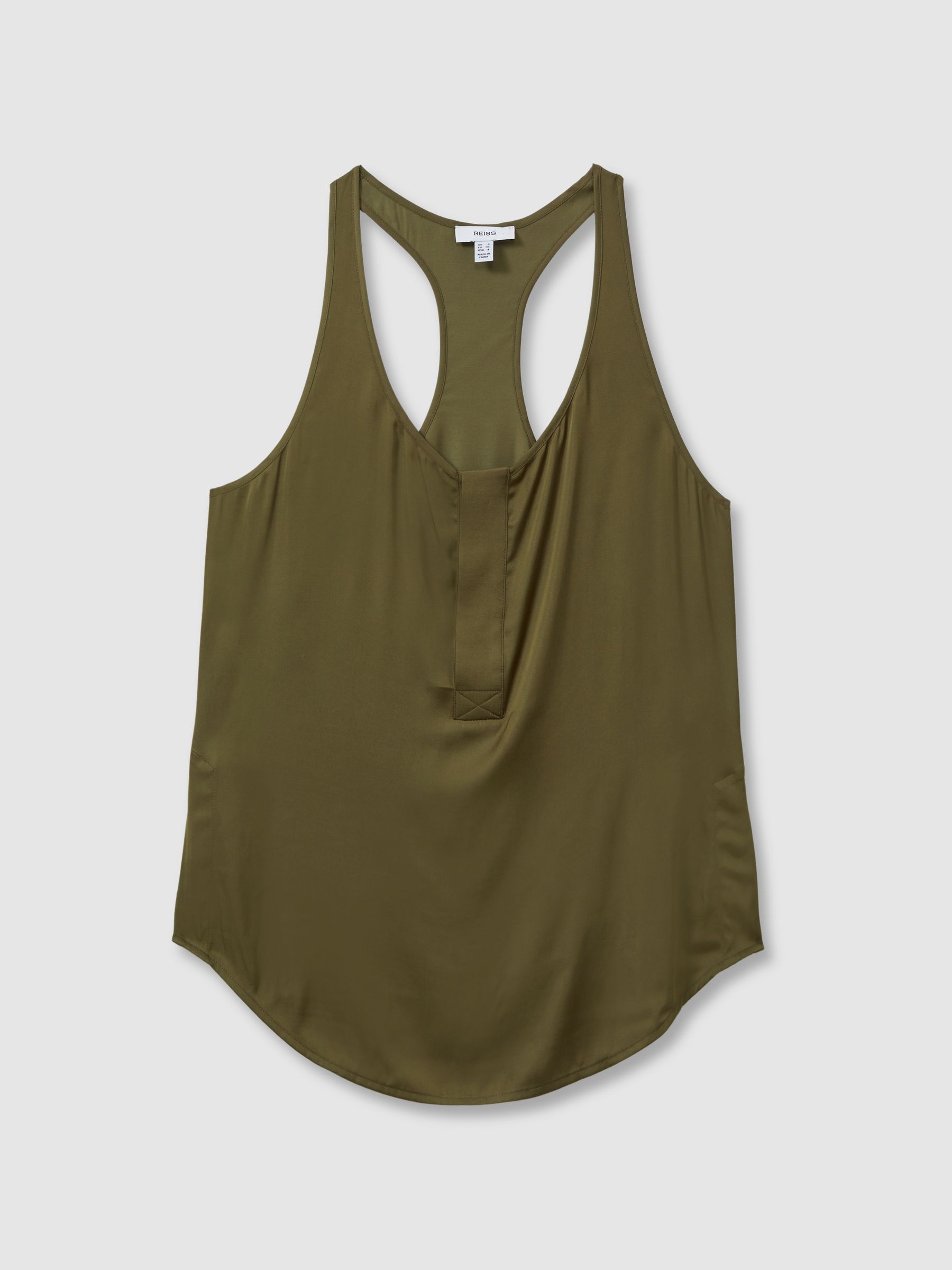 Scoop Neck Vest in Khaki