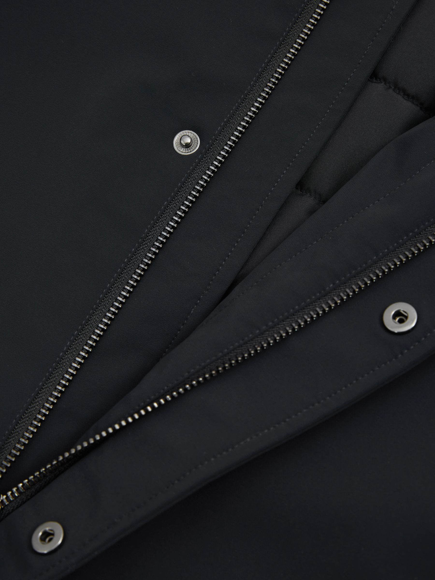 Elasticated Hem Harrington Jacket in Navy