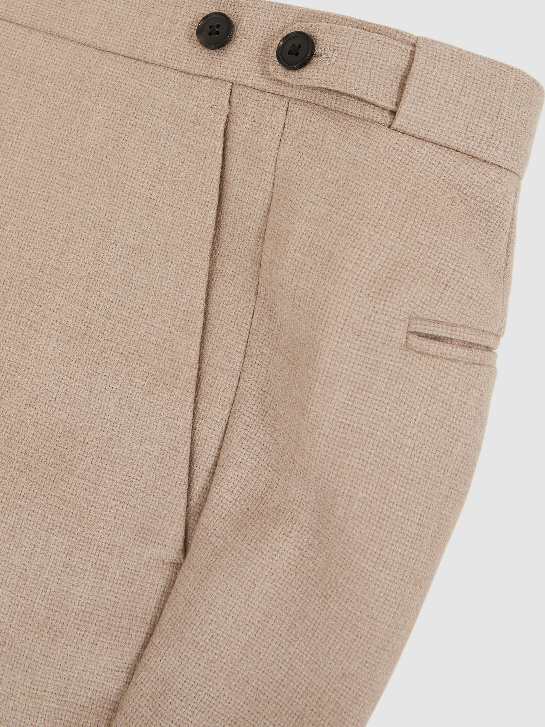 Wool-Blend Slim-Fit Suit Trousers in Oatmeal Brown