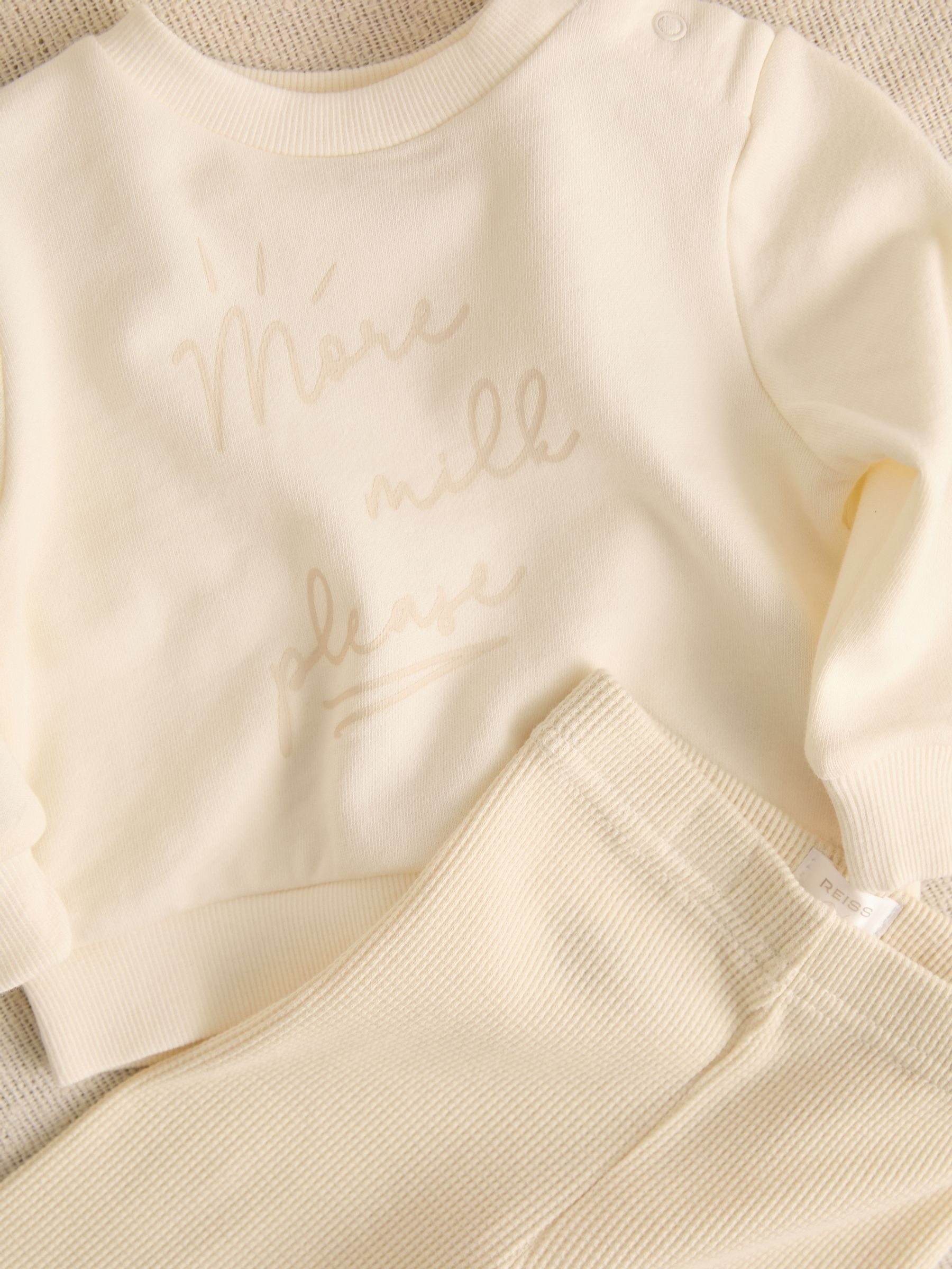 Sweatshirt And Leggings Slogan Set in Neutral