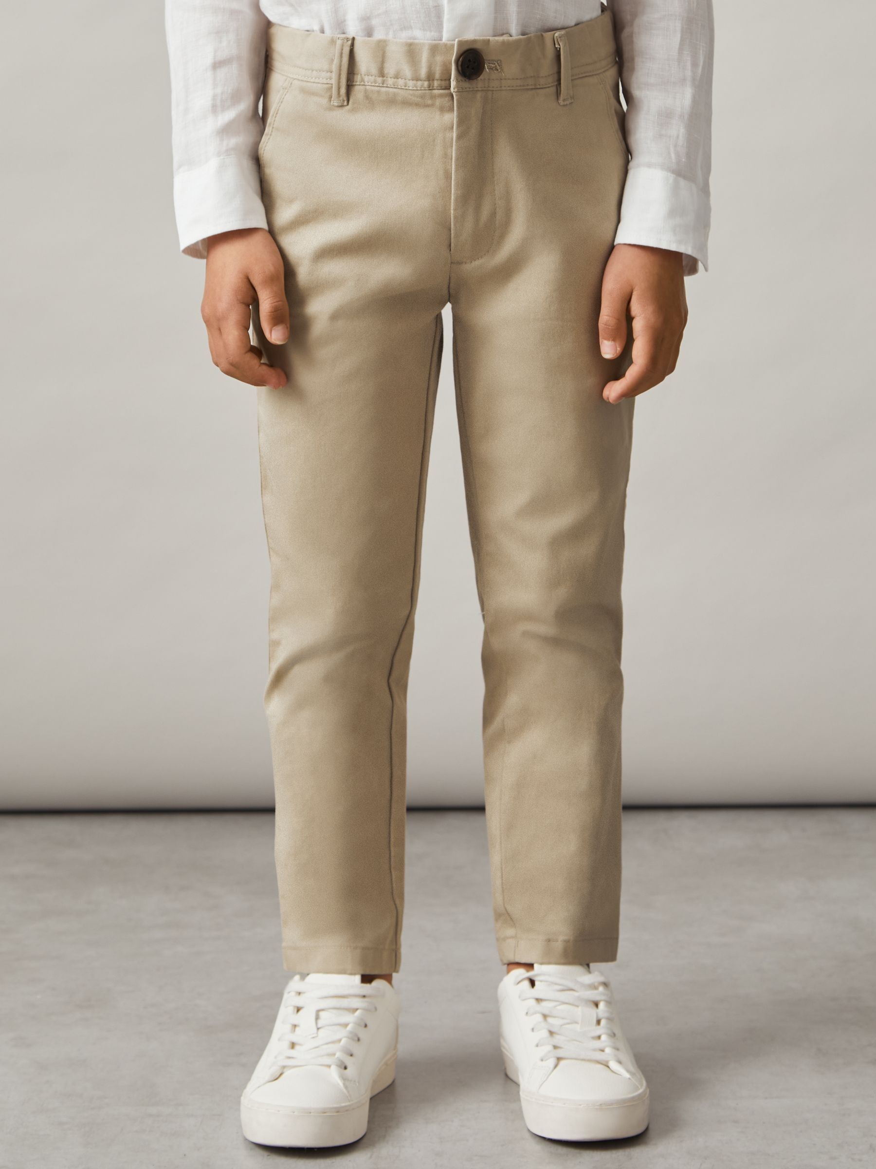 9-13 yrs Slim Fit Casual Chinos in Stone