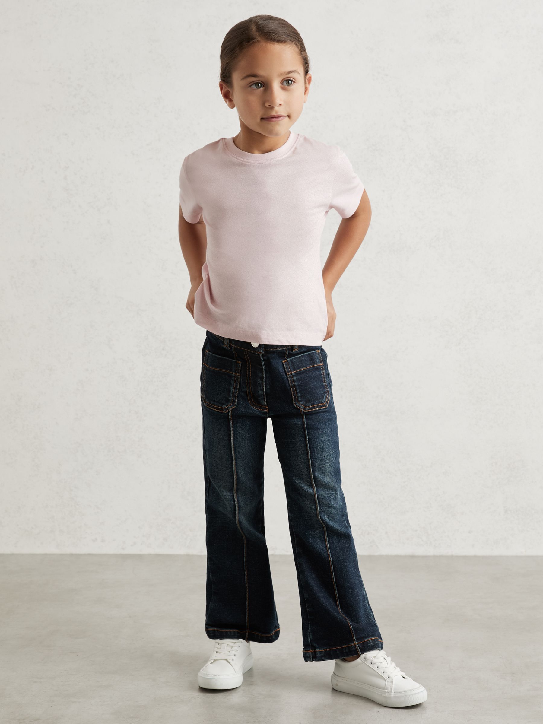 13-14 yrs Cotton Crew Neck T-Shirt in Pink