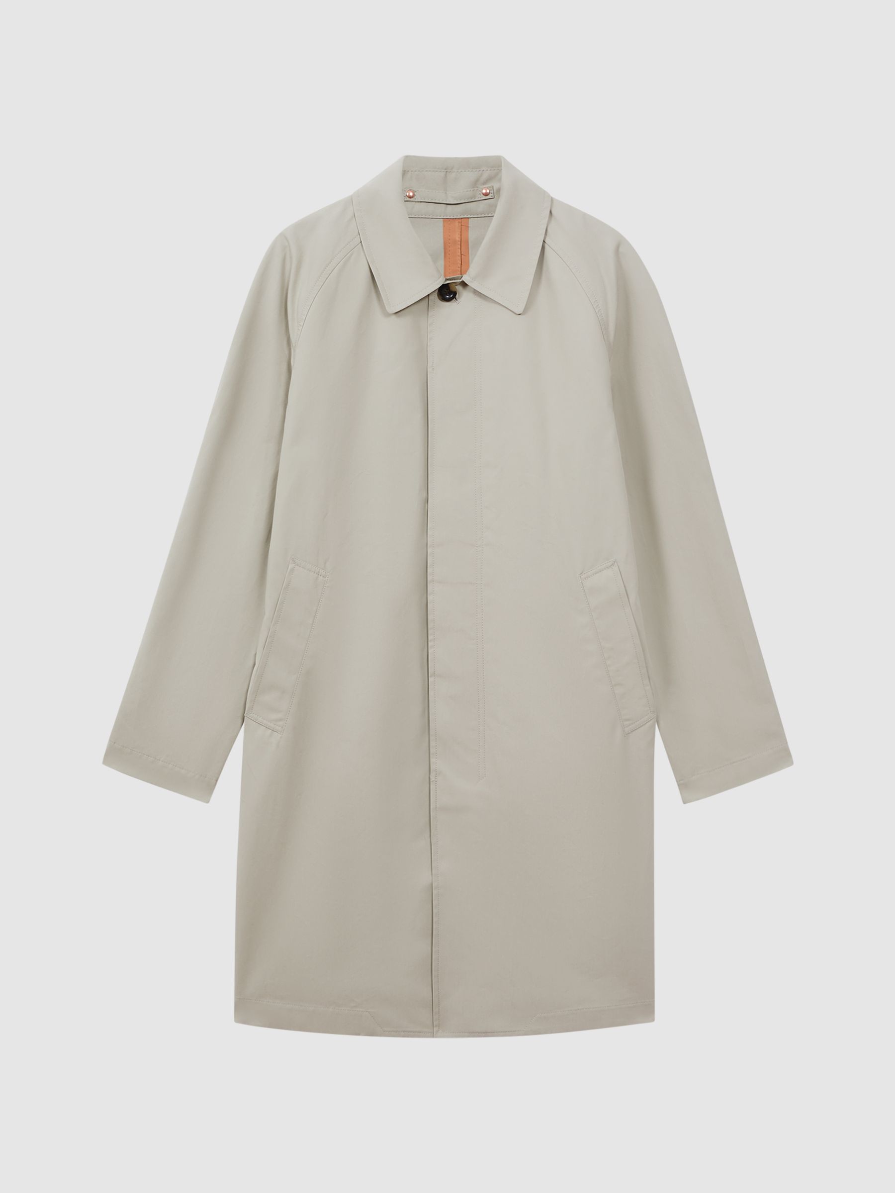 Private White Mid-Length Trench Coat in Stone