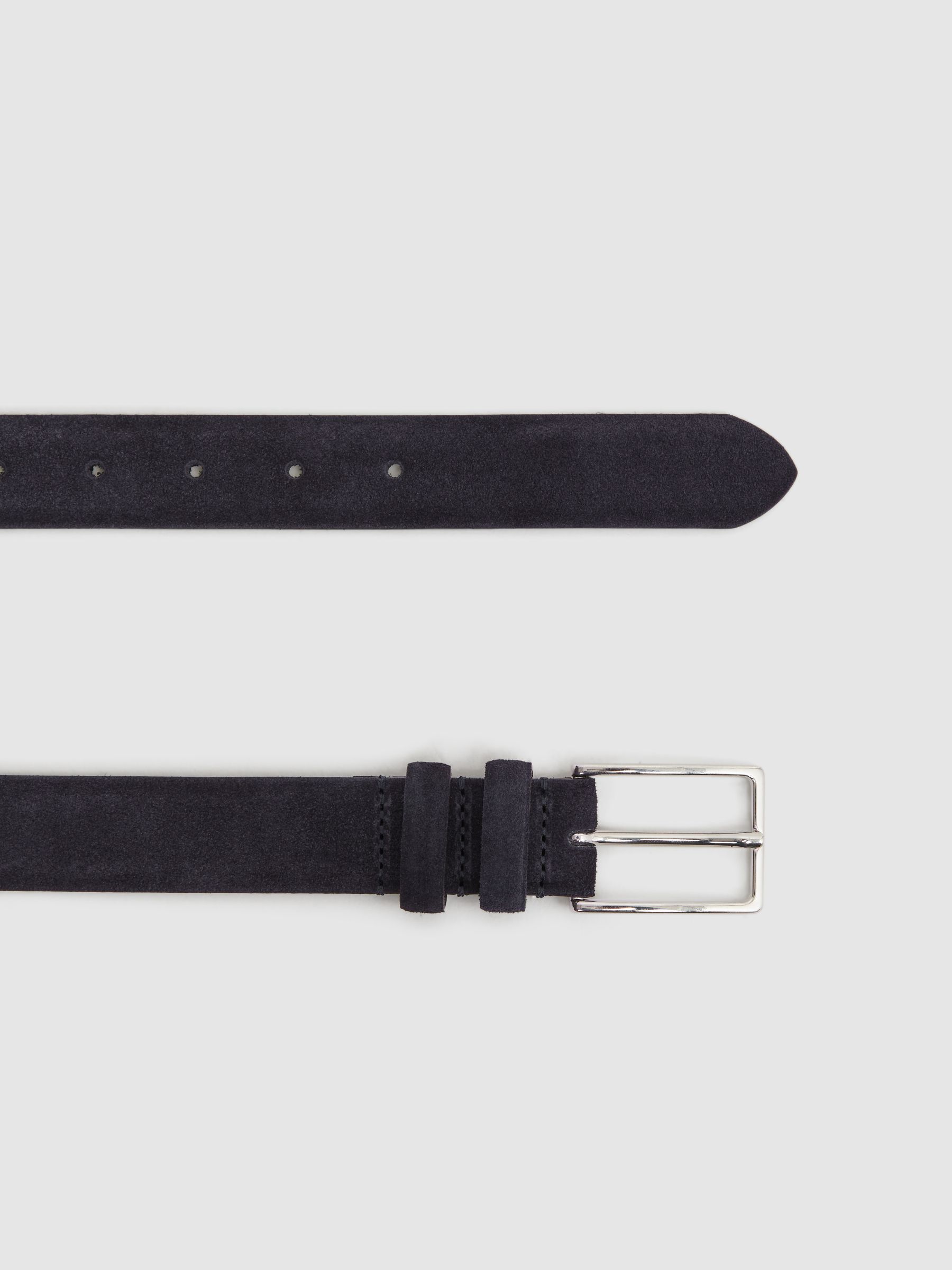 Suede Belt in Navy