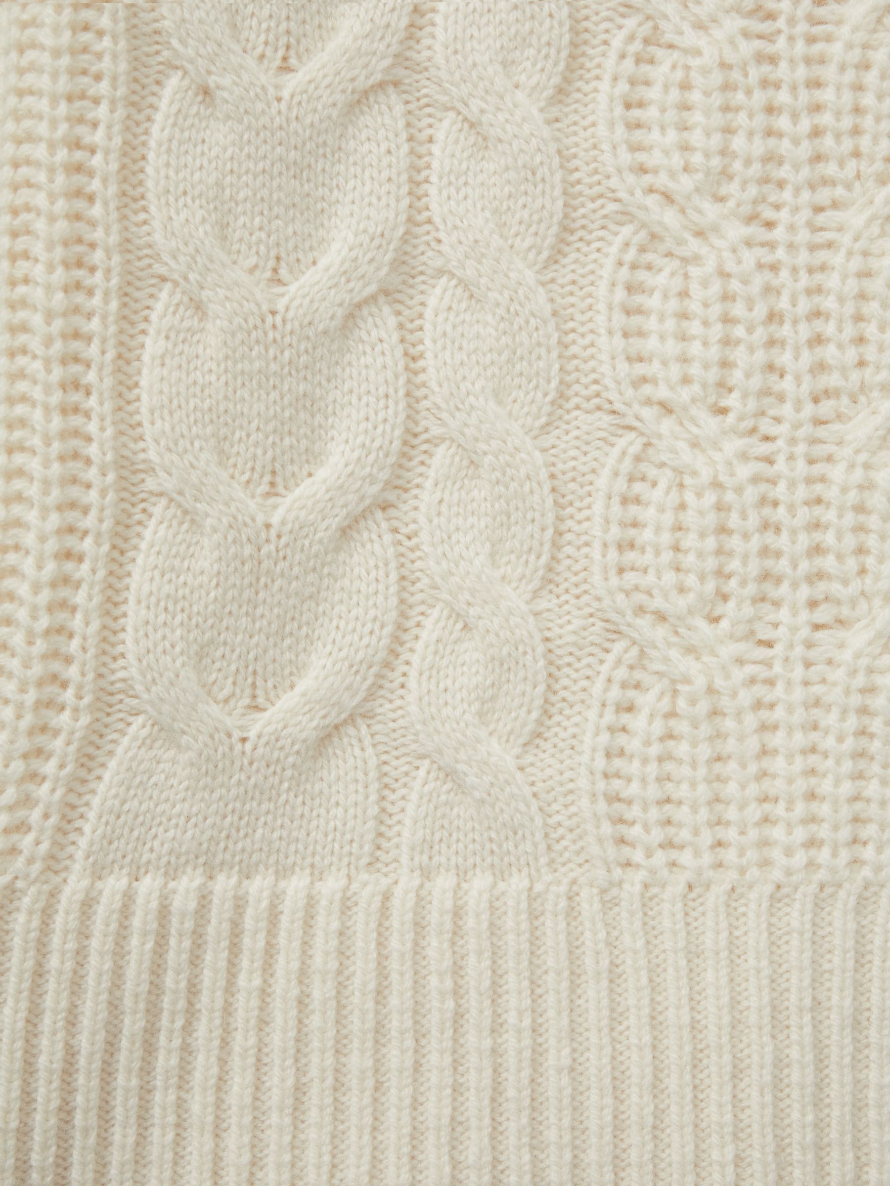 4-9 yrs Wool-Blend Cabled Jumper Dress in Cream