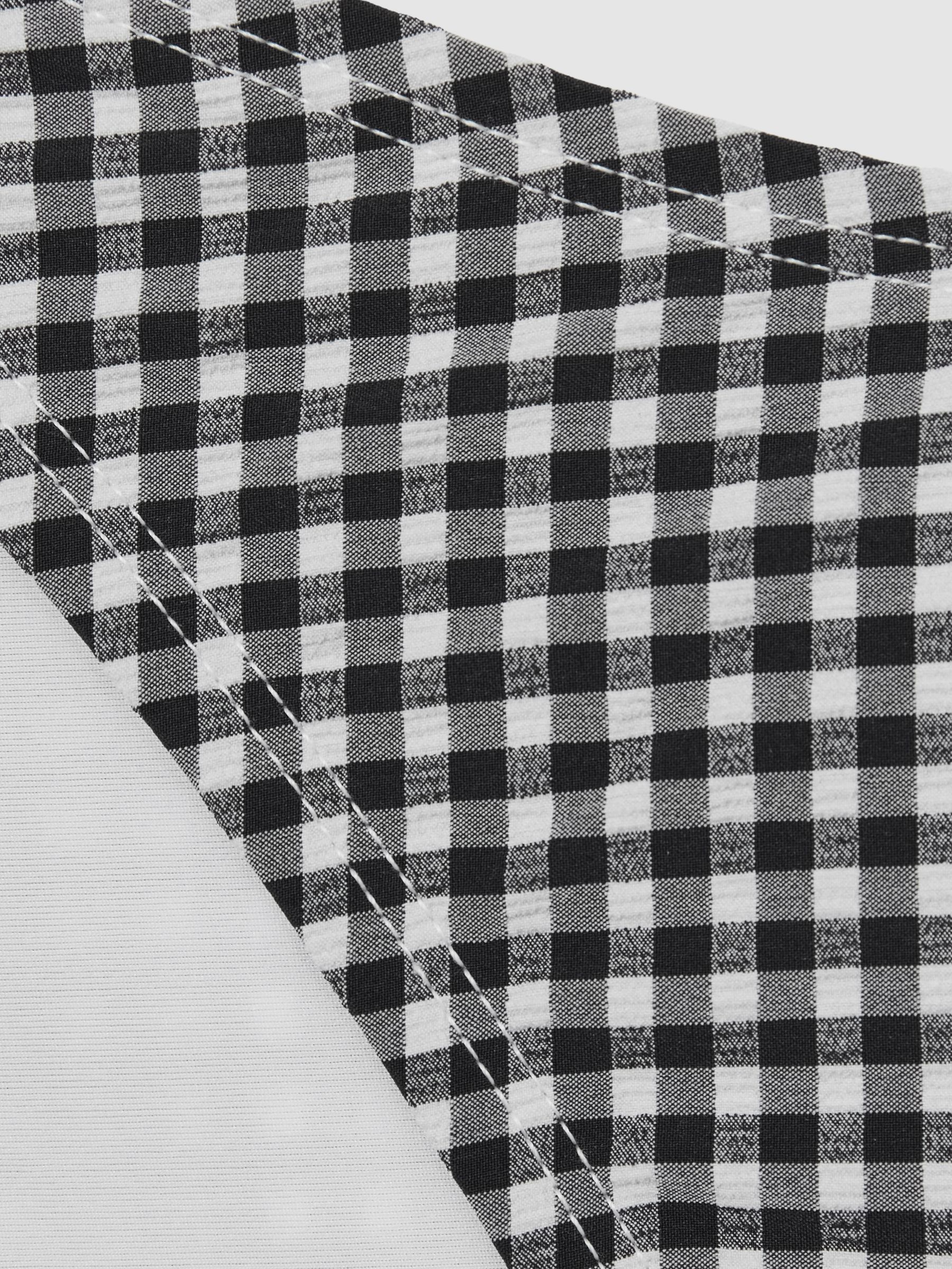 Good American Gingham Bikini Bottoms in Black