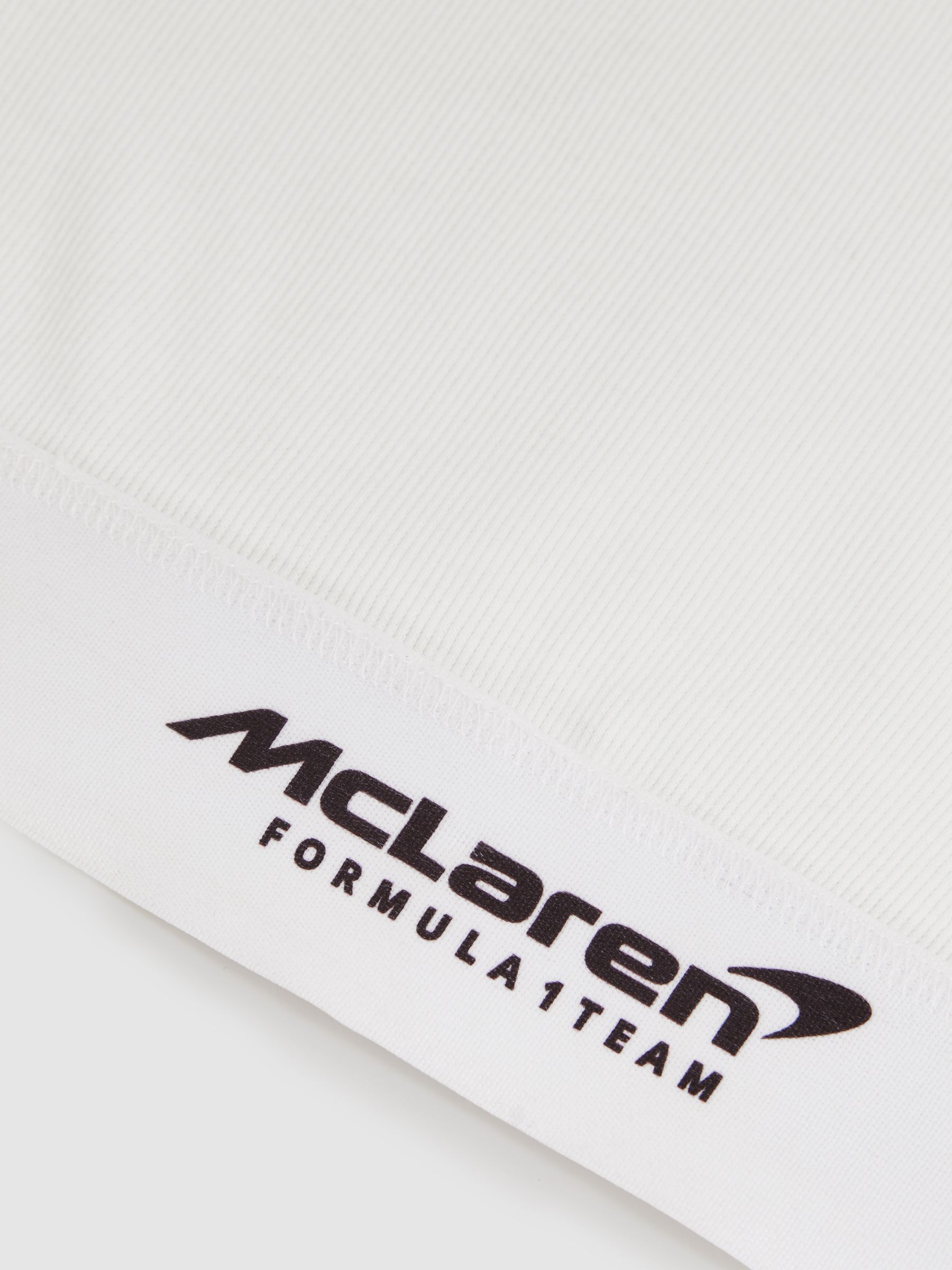 McLaren F1 Team Ribbed Cropped Vest in White