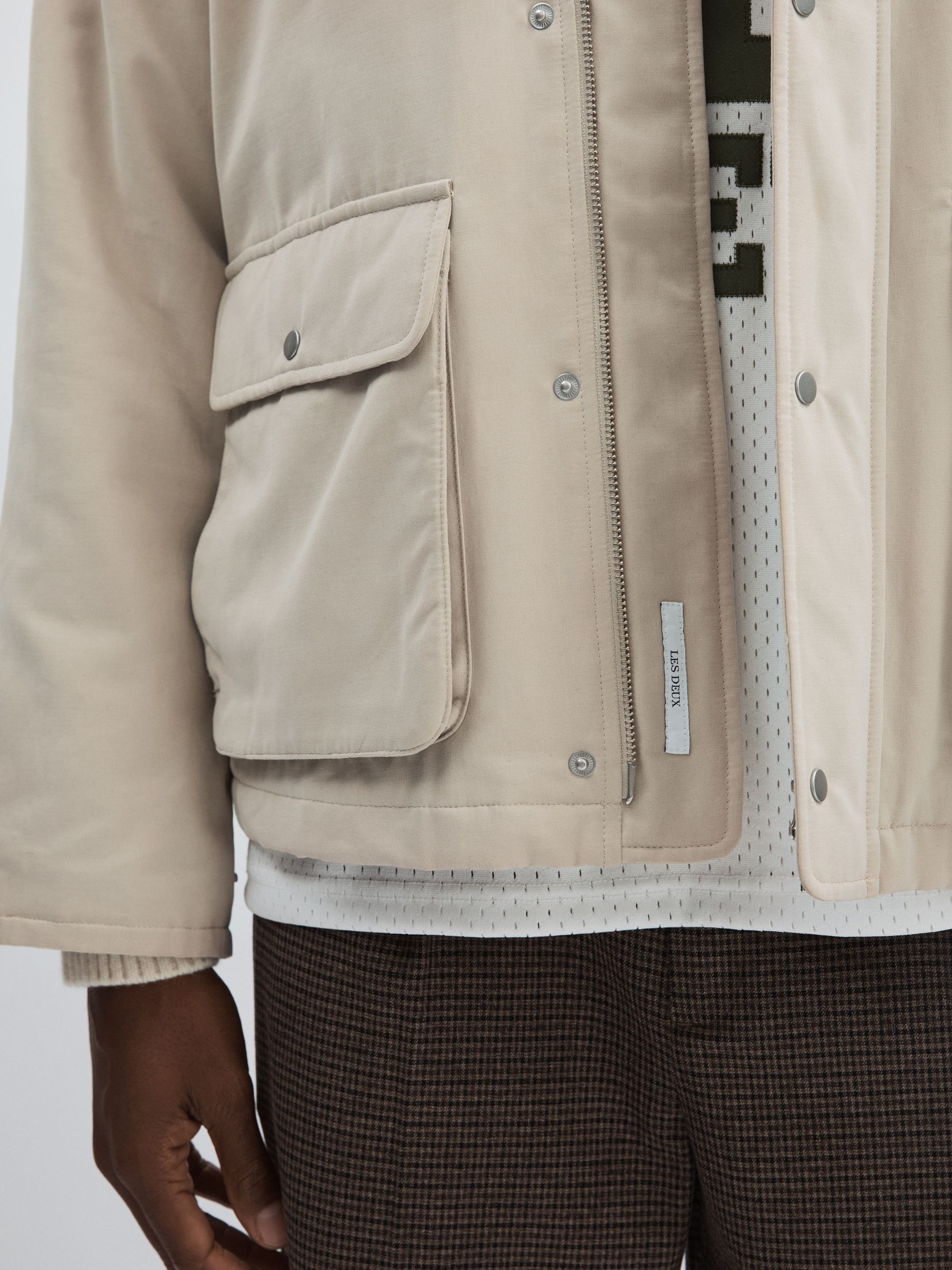 Les Deux Corduroy Collar Field Jacket in Sand