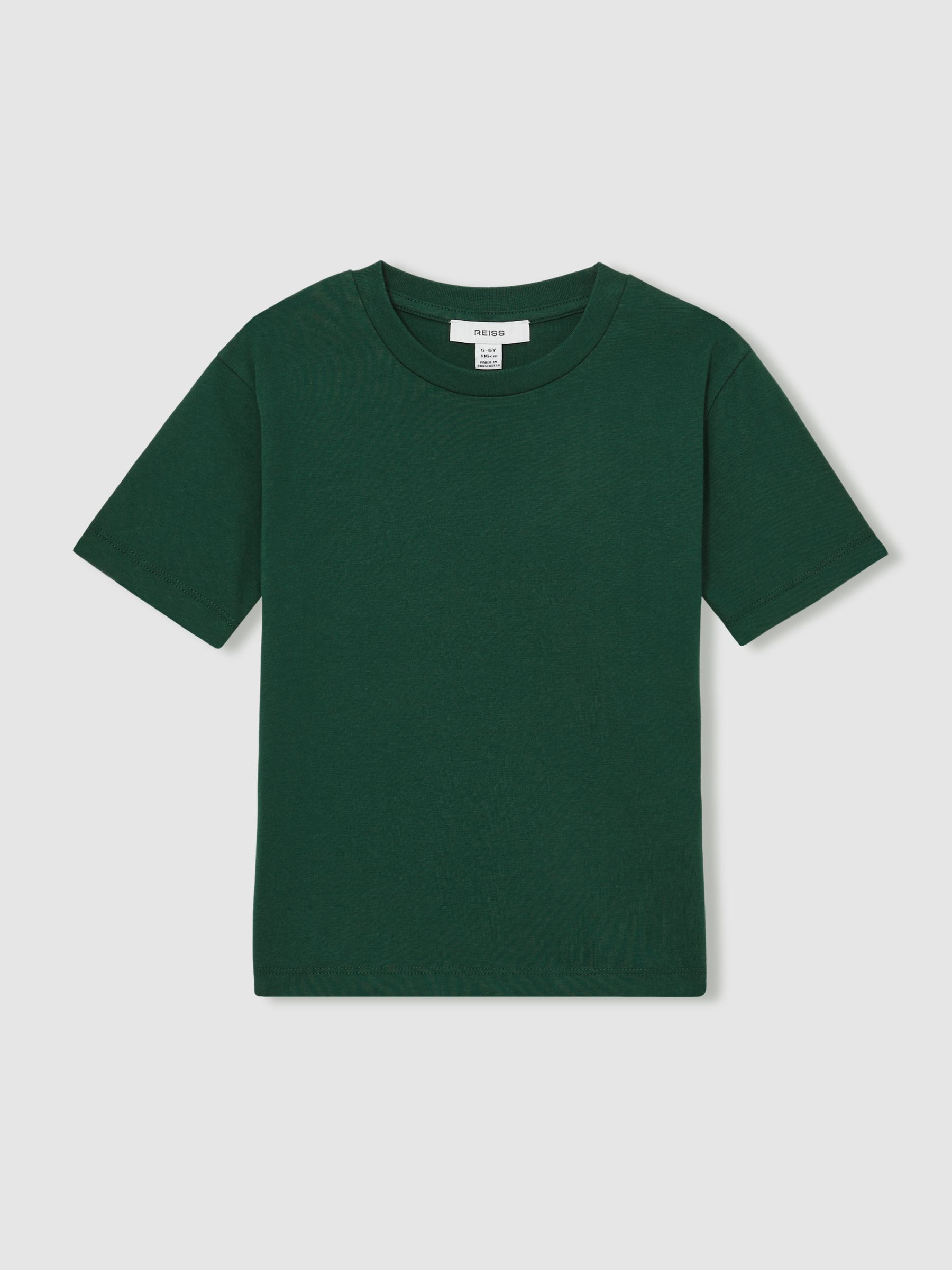 9-13 yrs Cotton Crew-Neck T-Shirt in Amiee Green