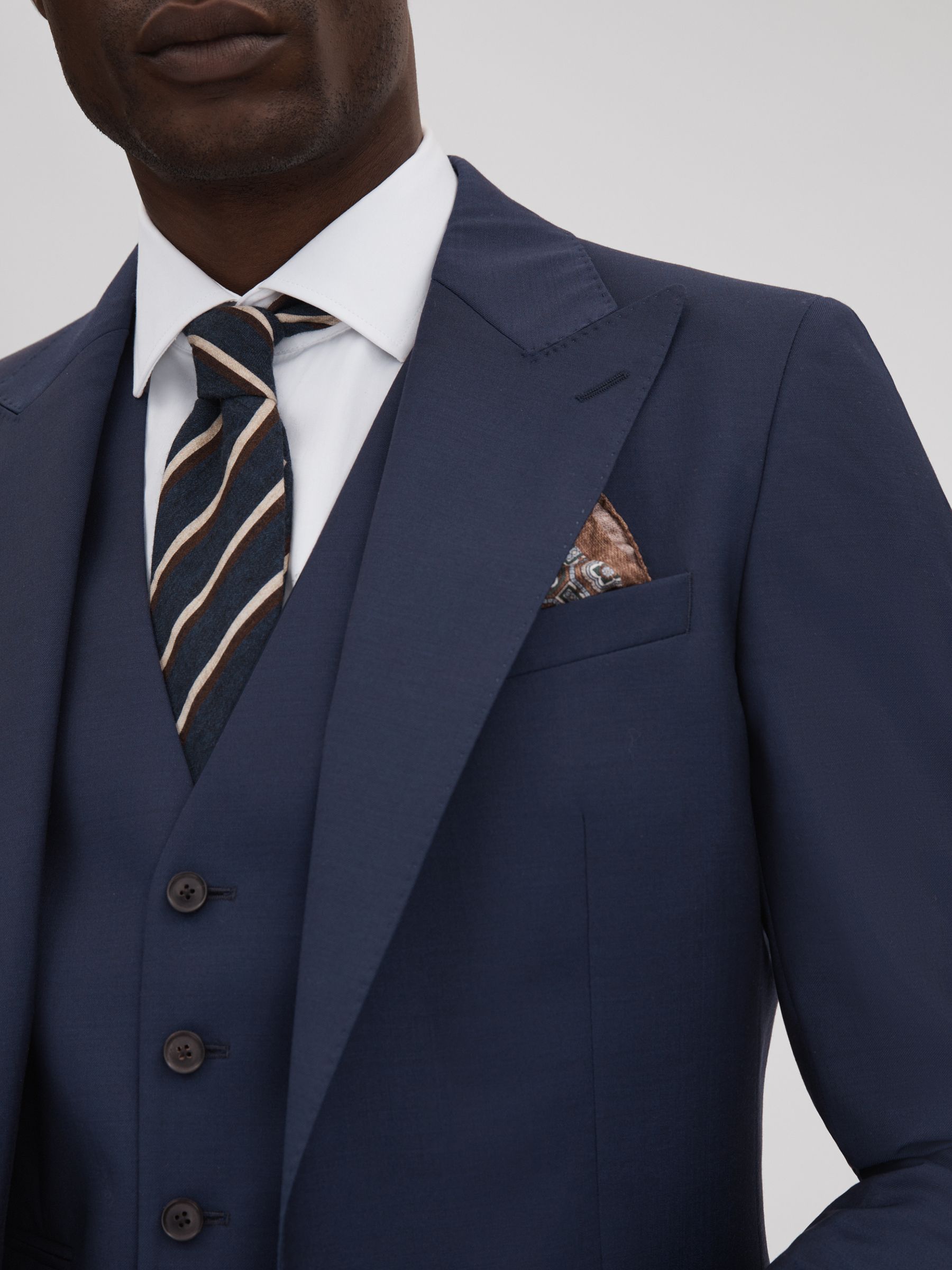Destiny Navy Wool Single Breasted Regular Fit Blazer