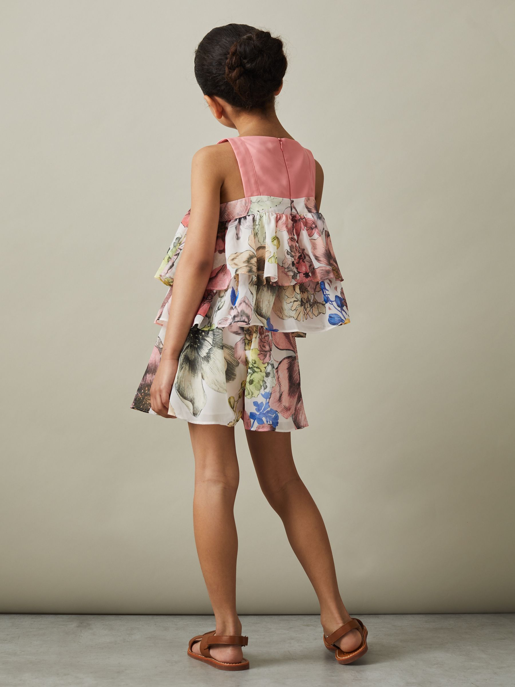 9-13 yrs Floral Print Skort Co-Ord in Pink Print