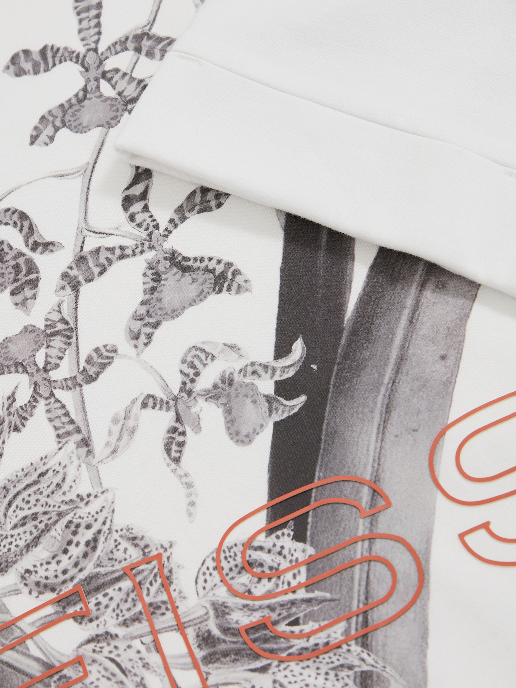 Reiss | NYBG Floral Oversize T-Shirt in Ivory