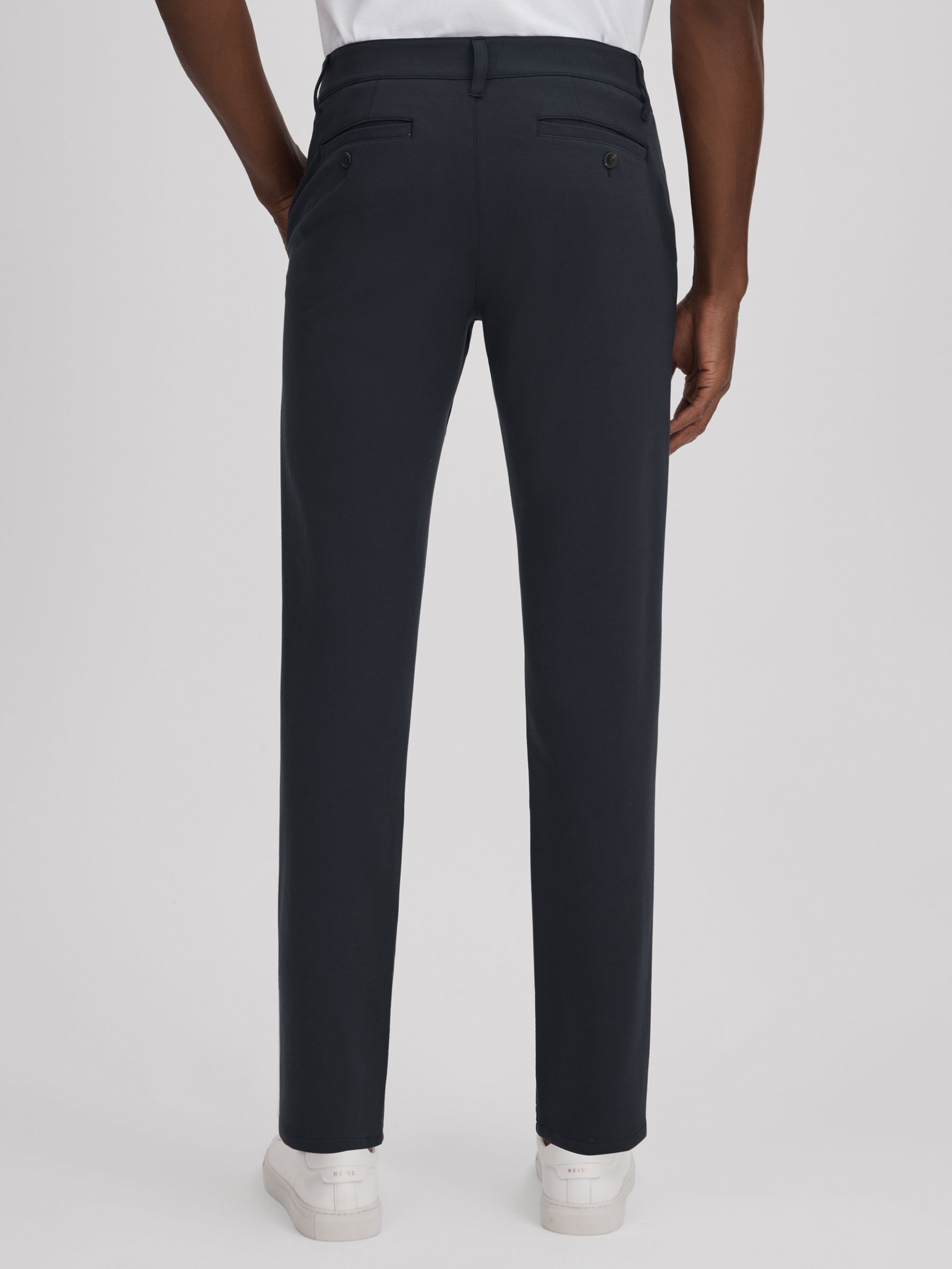 Paige Mid Rise Trousers in Deep Anchor