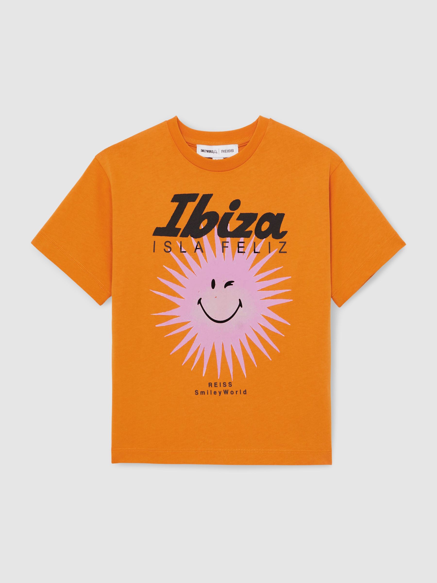 3-9 yrs SmileyWorld | Reiss Sun Motif T-Shirt in Orange