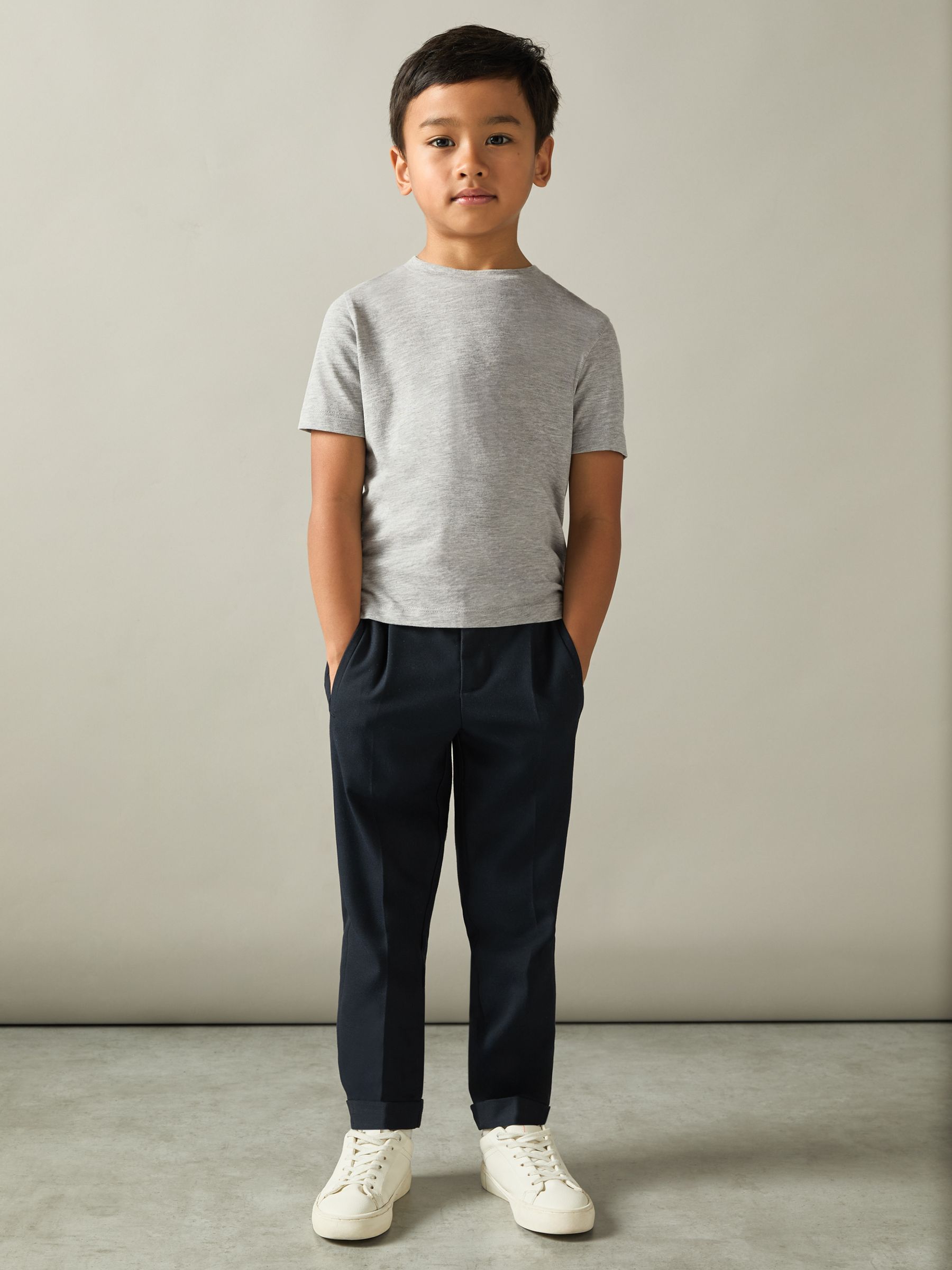 9-13 yrs Crew Neck T-Shirt in Grey