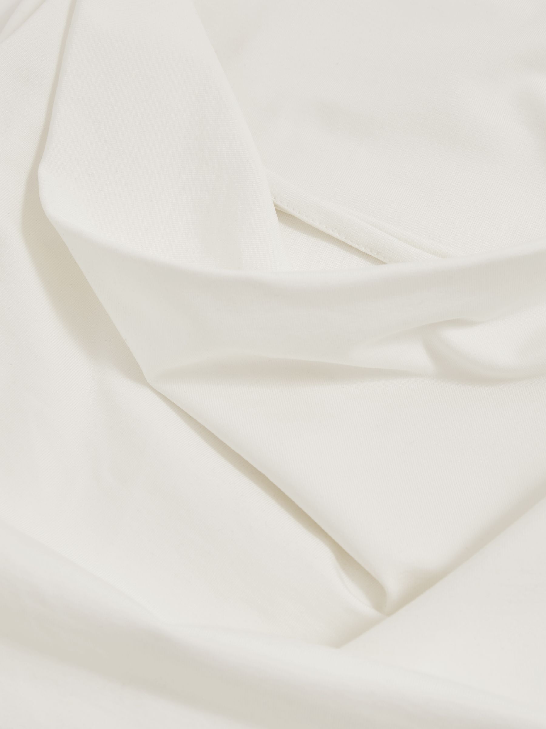 Ruched Jersey Cowl Back Vest in White