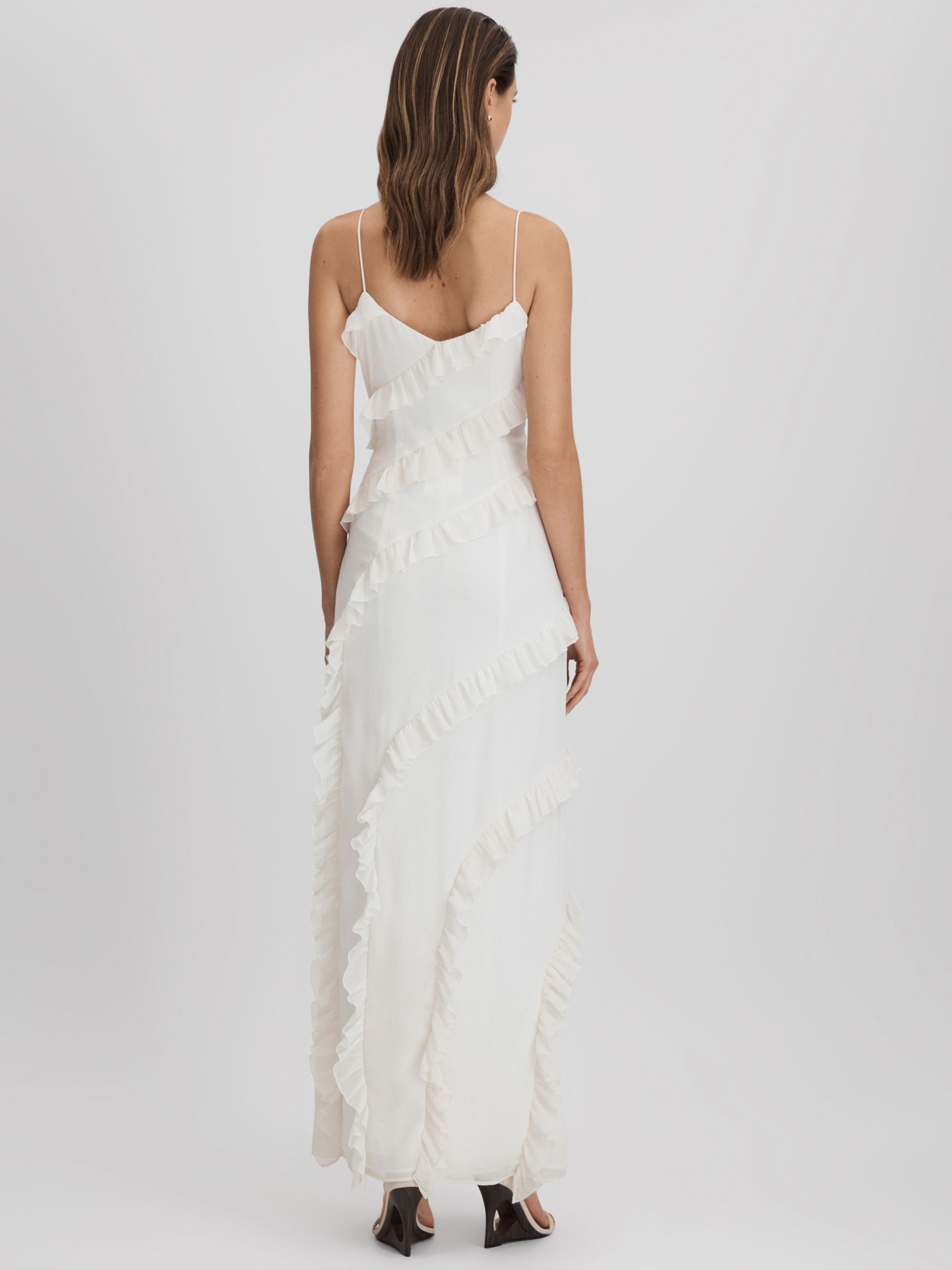 Amur Ruffle Maxi Dress in White