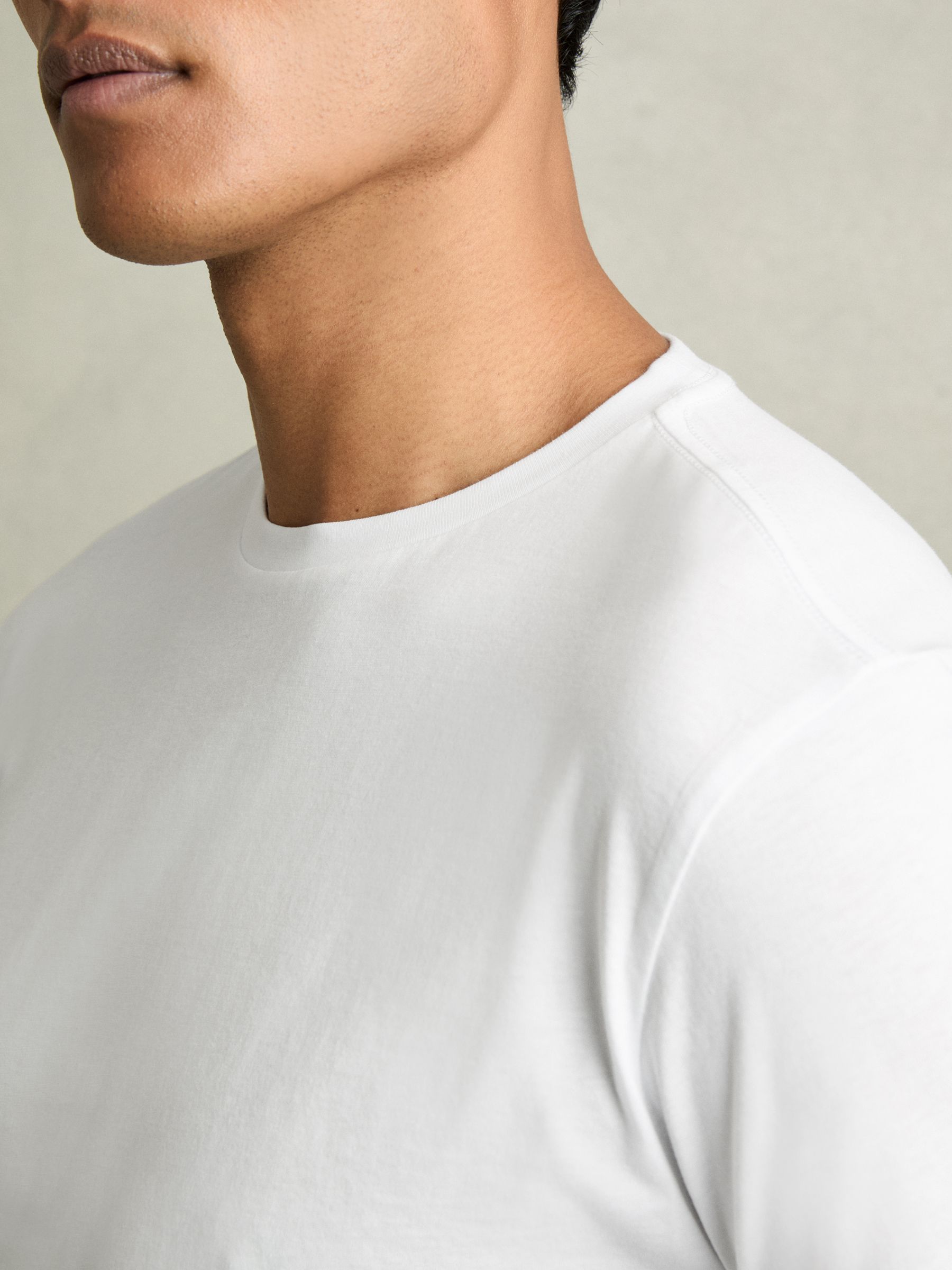 Cotton Crew Neck T-Shirt in White