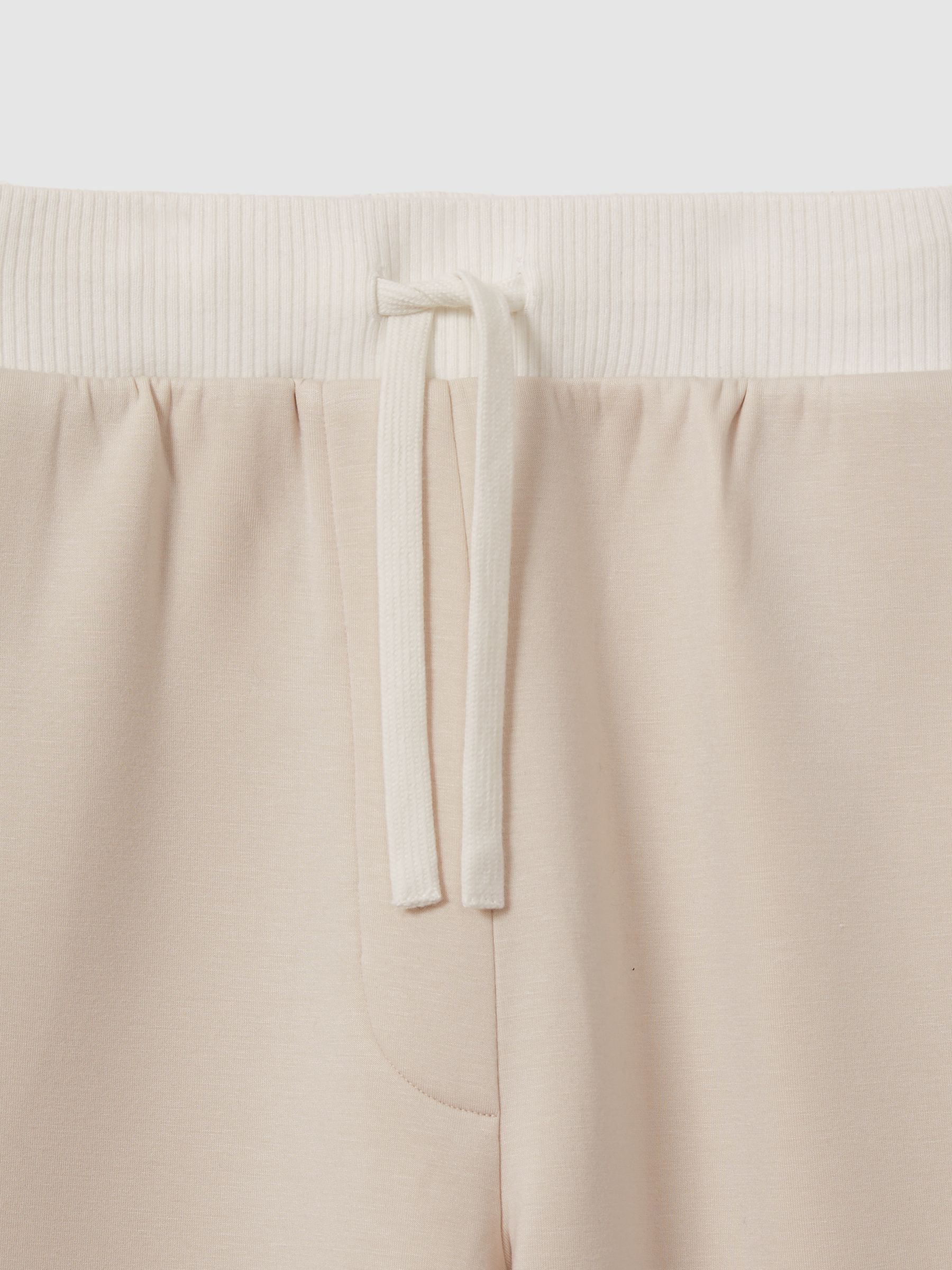 Interlock Wide-Leg Drawstring Joggers in Stone