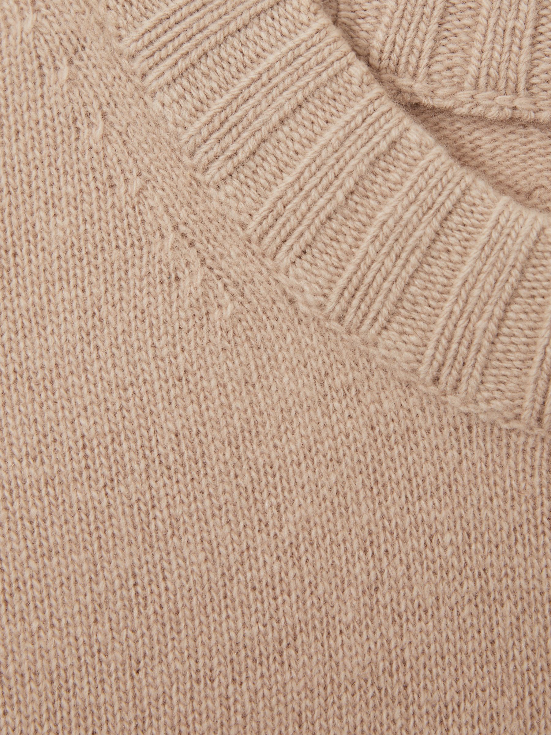 Wool-Cashmere Crew Neck Jumper in Mink