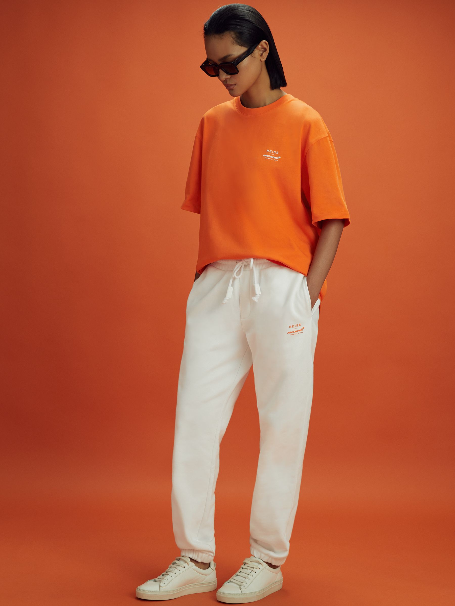 Drawstring Joggers in White