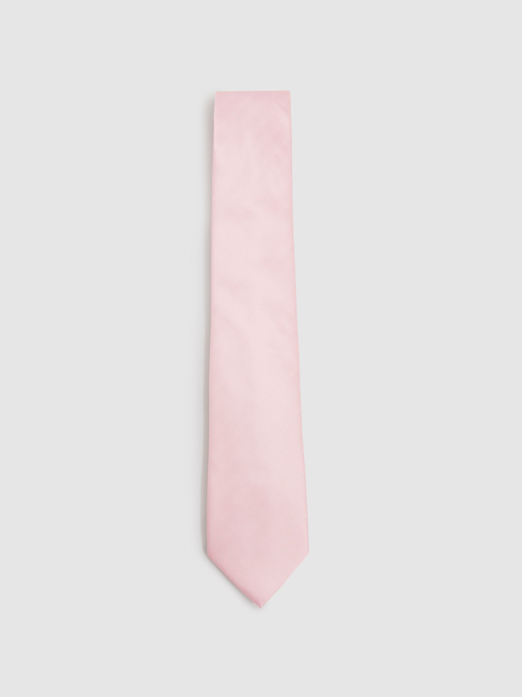 Polka Dot Silk Tie in Light Pink