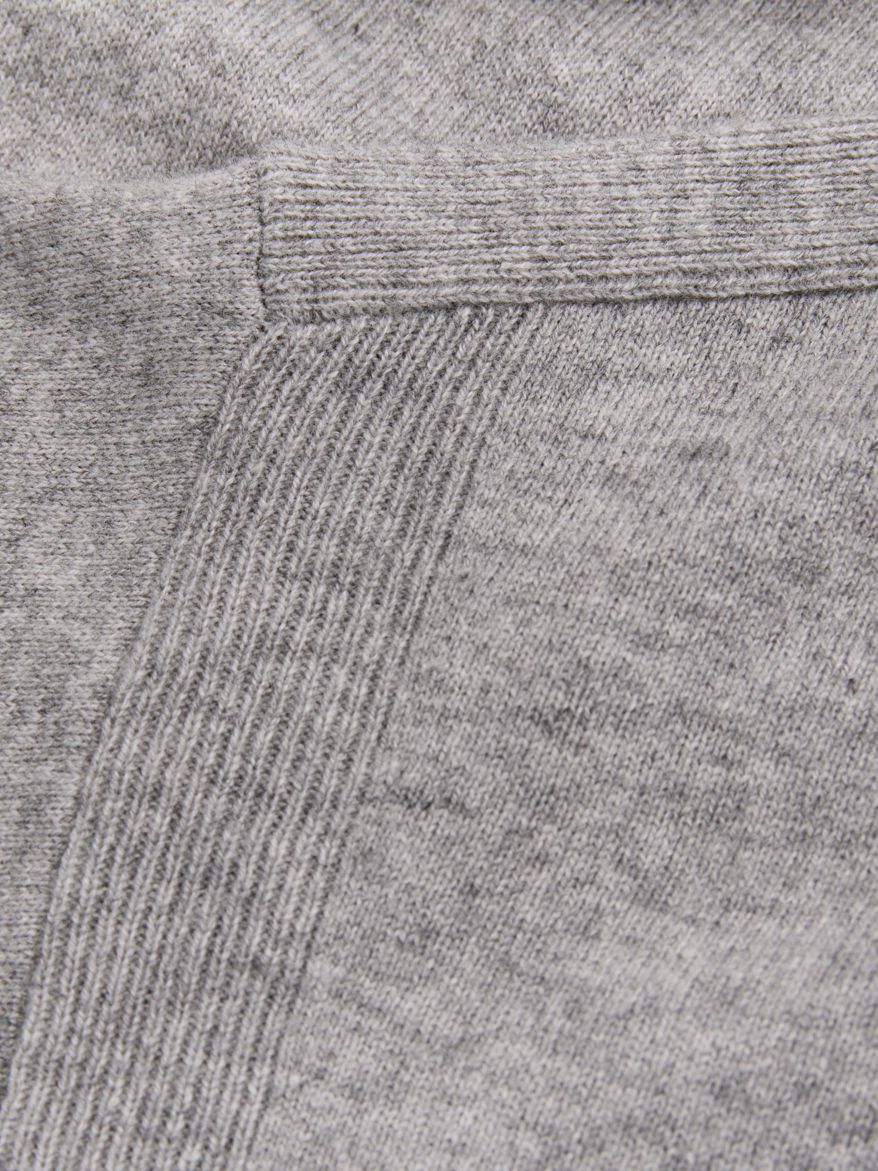 Wool Blend Funnel Neck Jumper in Grey Marl