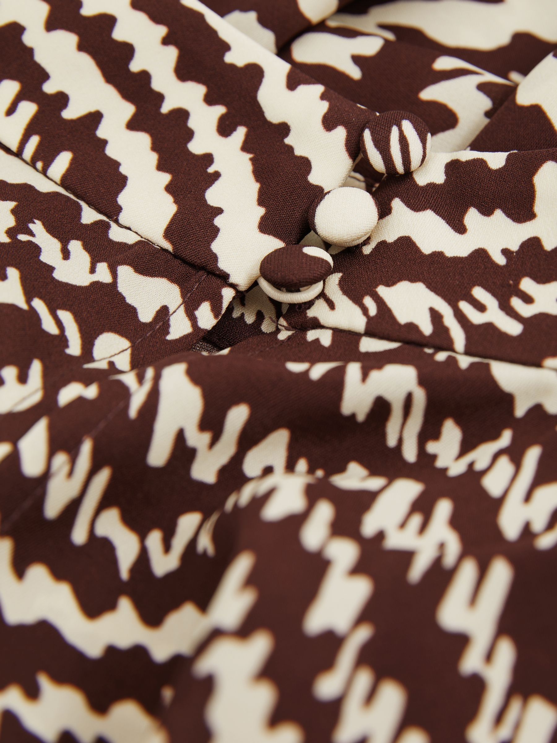 Florere Tiered Sleeve Chocolate Blouse in Chocolate