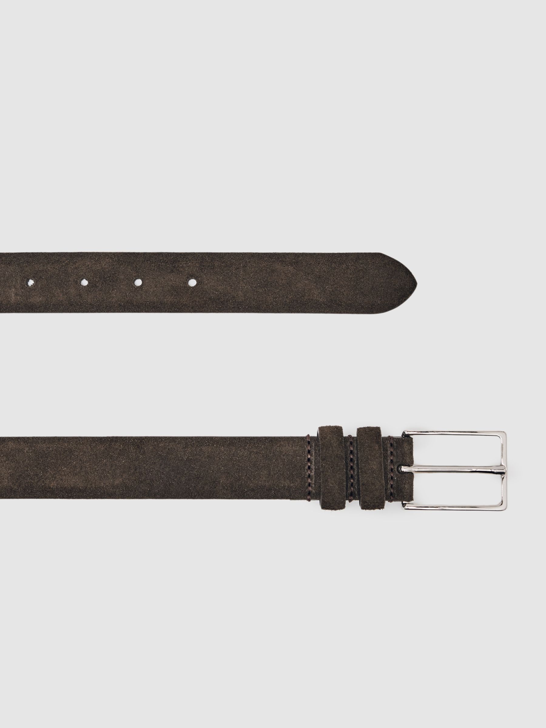 Suede Belt in Chocolate