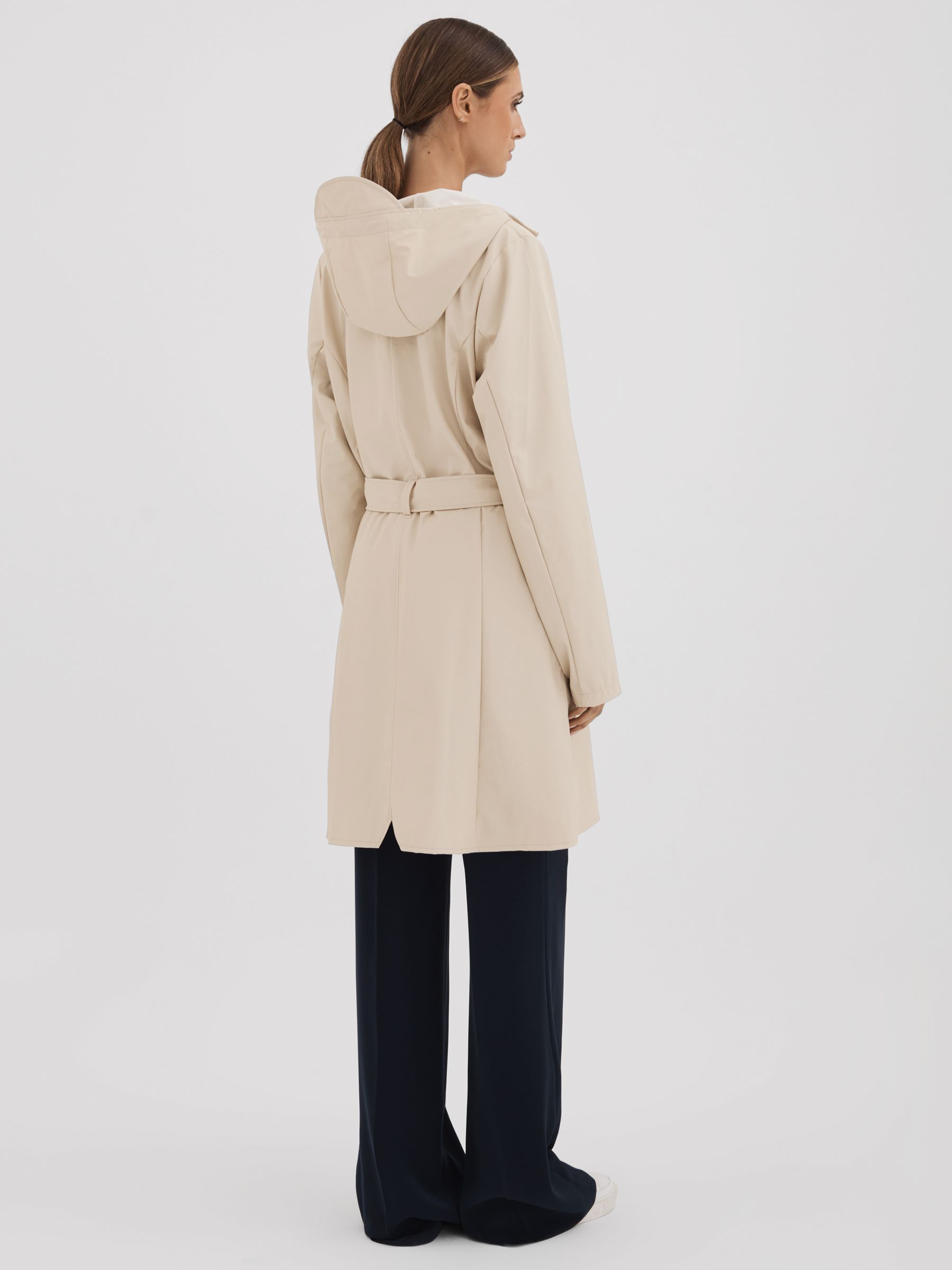 Rains Belted Raincoat in Dune Cream