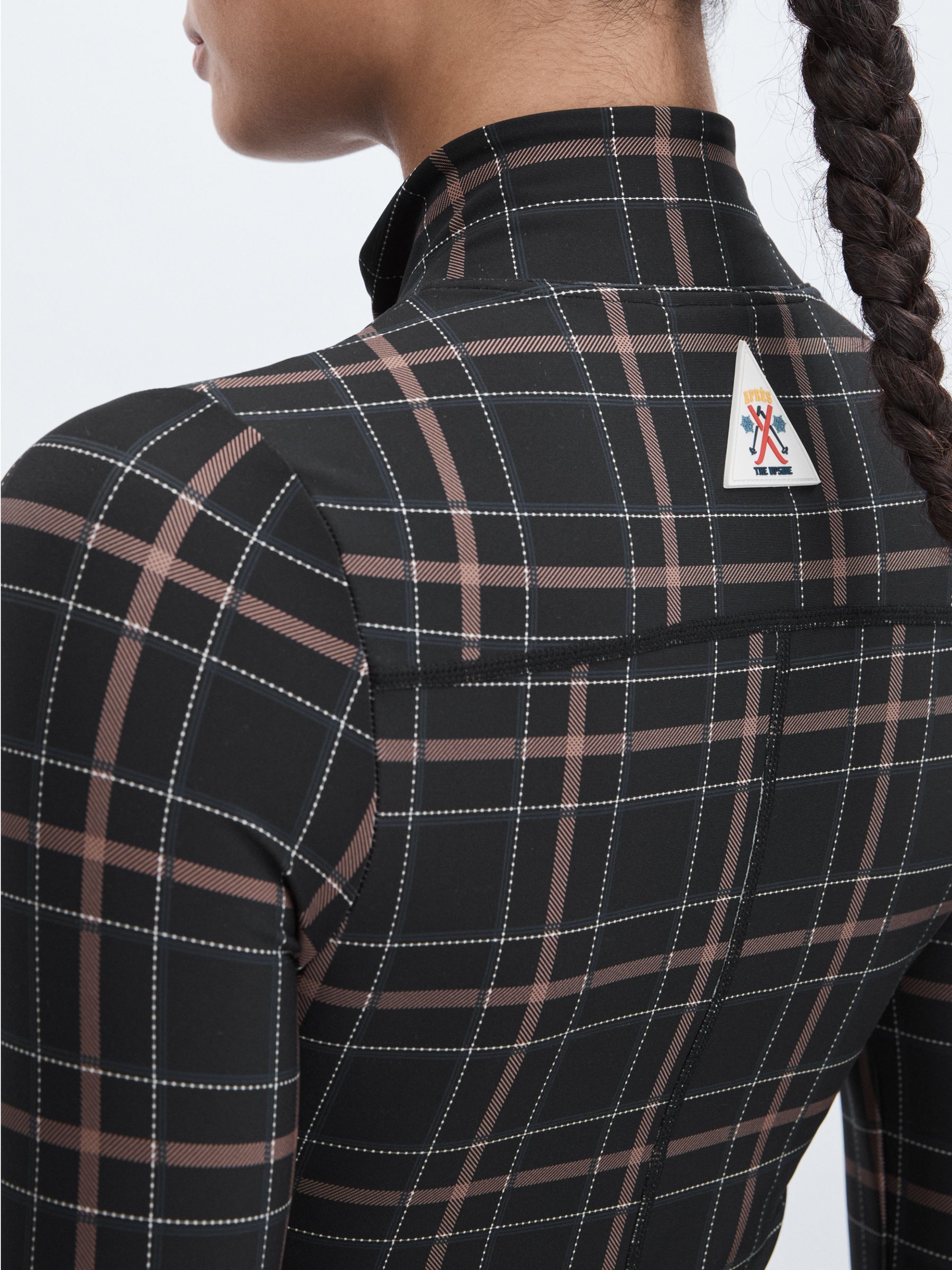 The Upside Belted Check Jumpsuit in Black Check