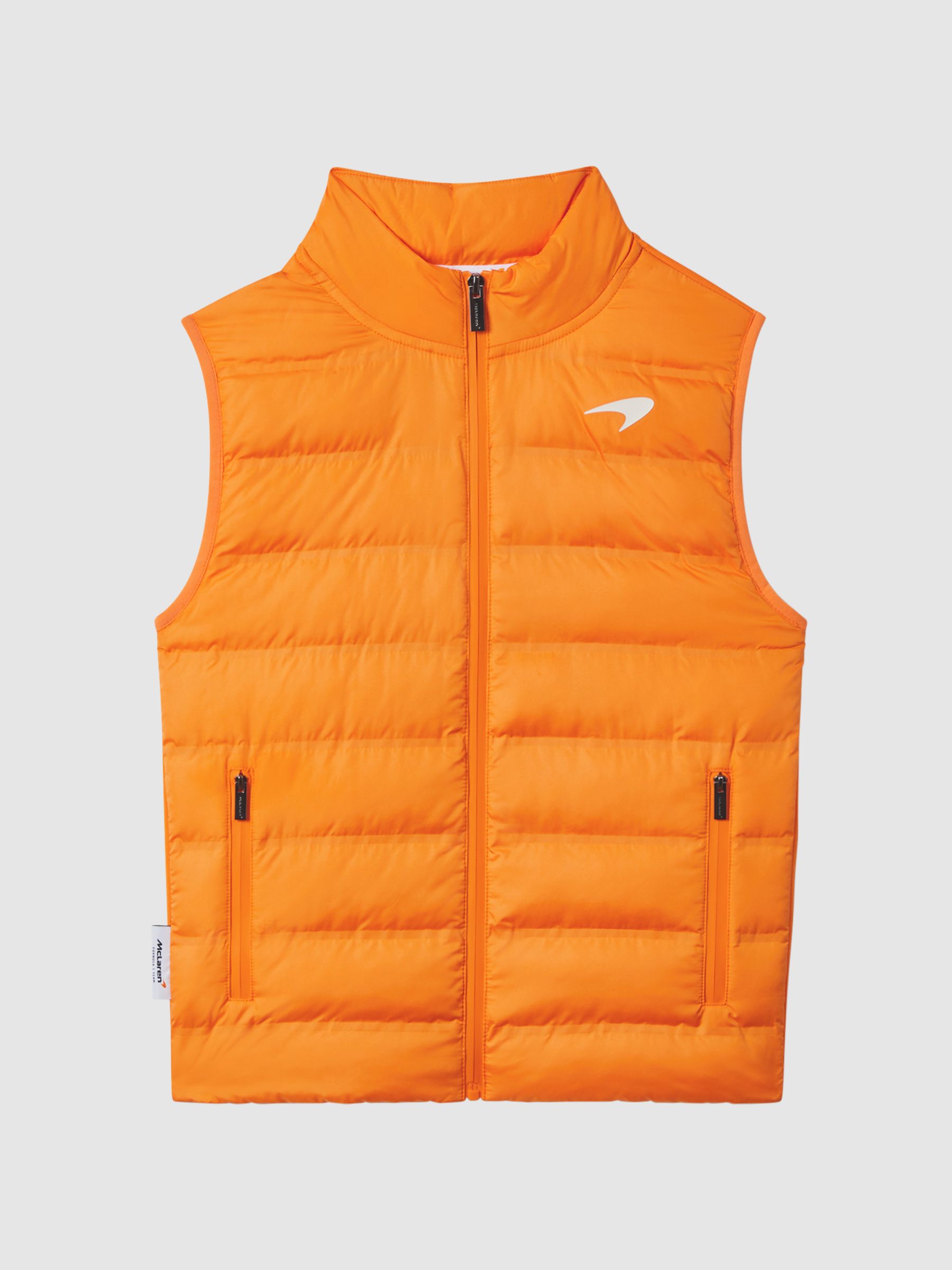 McLaren F1 Hybrid Quilt and Knit Gilet in Papaya