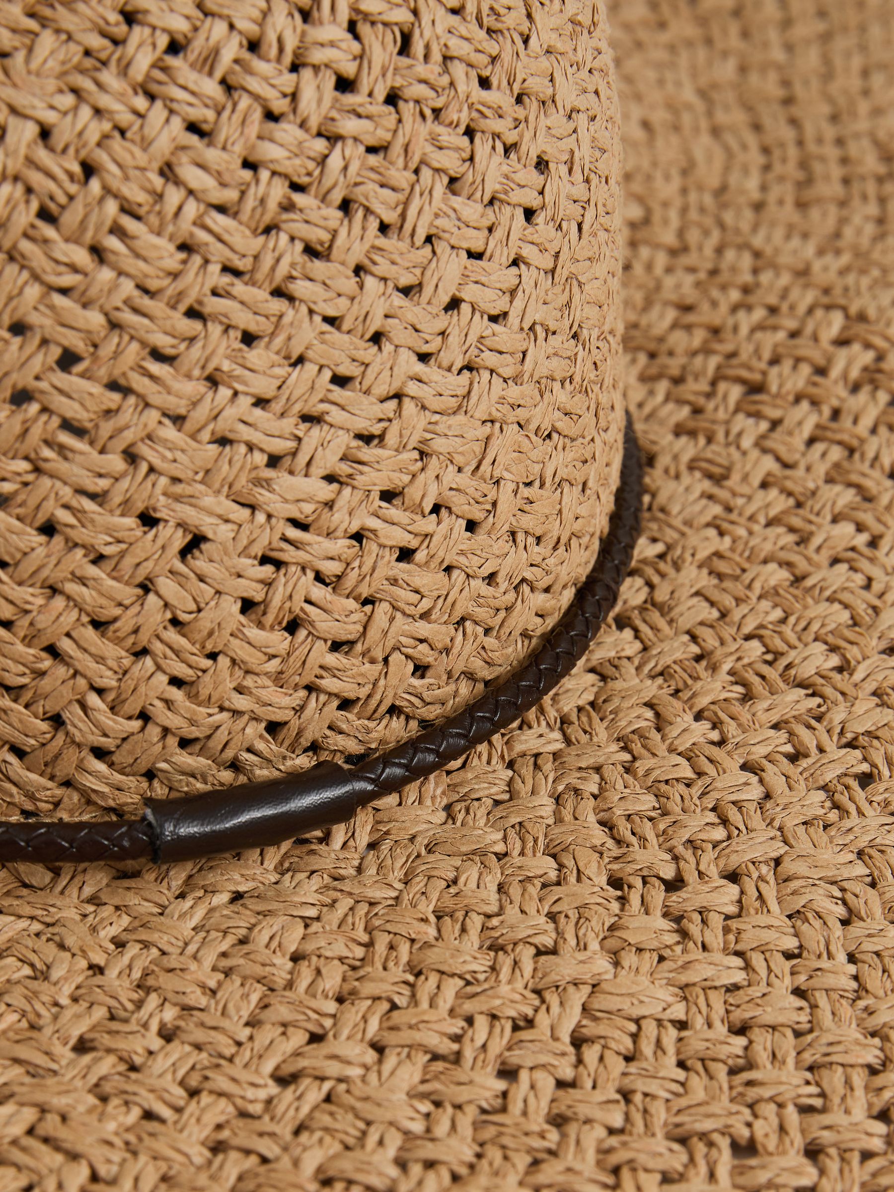 Woven Wide Brim Straw Hat in Natural