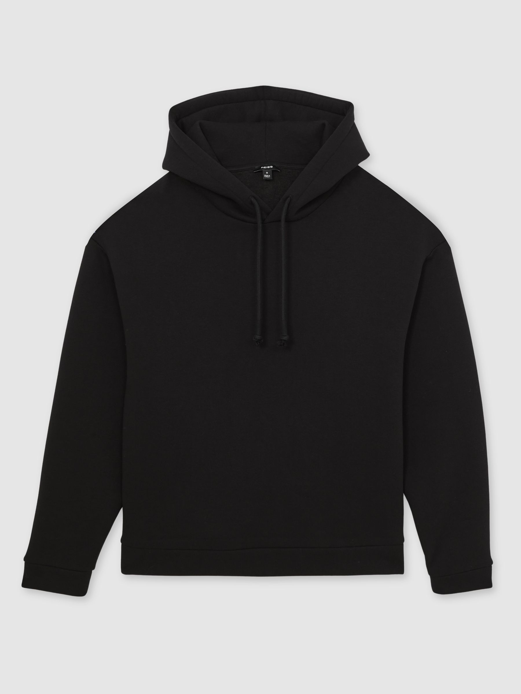 Cotton-Blend Fleece Hoodie in Black