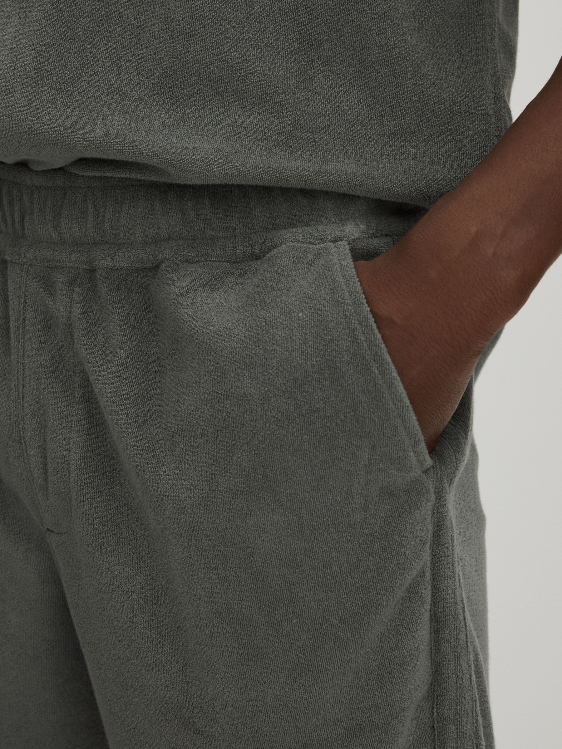 Paige Terry Drawstring Shorts in Grey