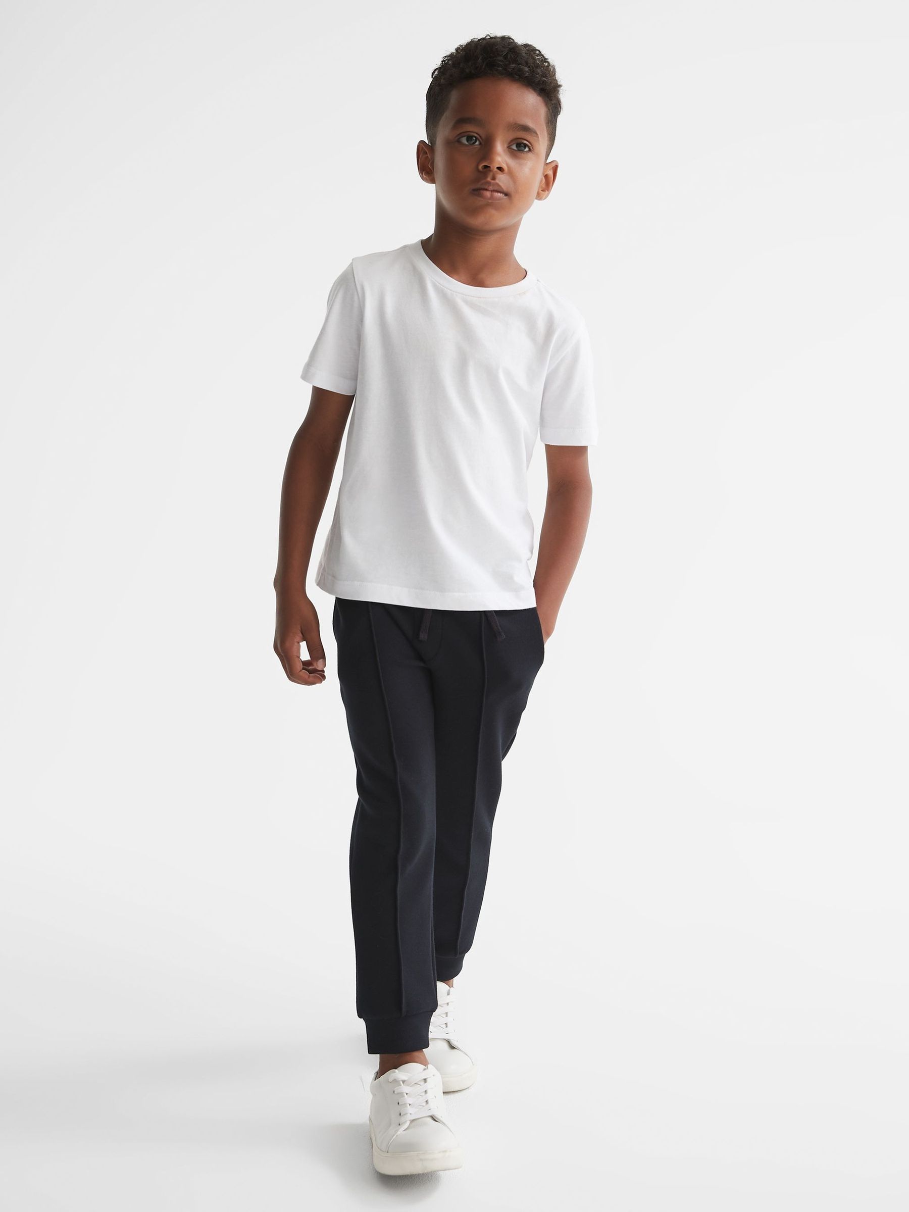 13-14 yrs Cotton Crew Neck T-Shirt in White