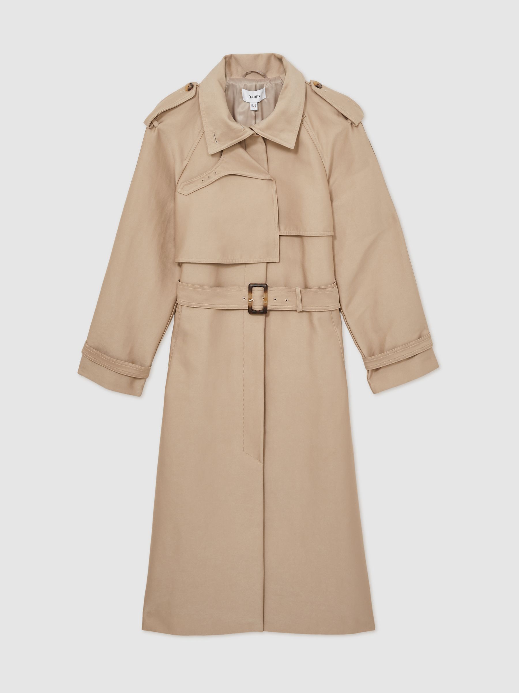 Gabardine Trench Coat with Cotton in Neutral