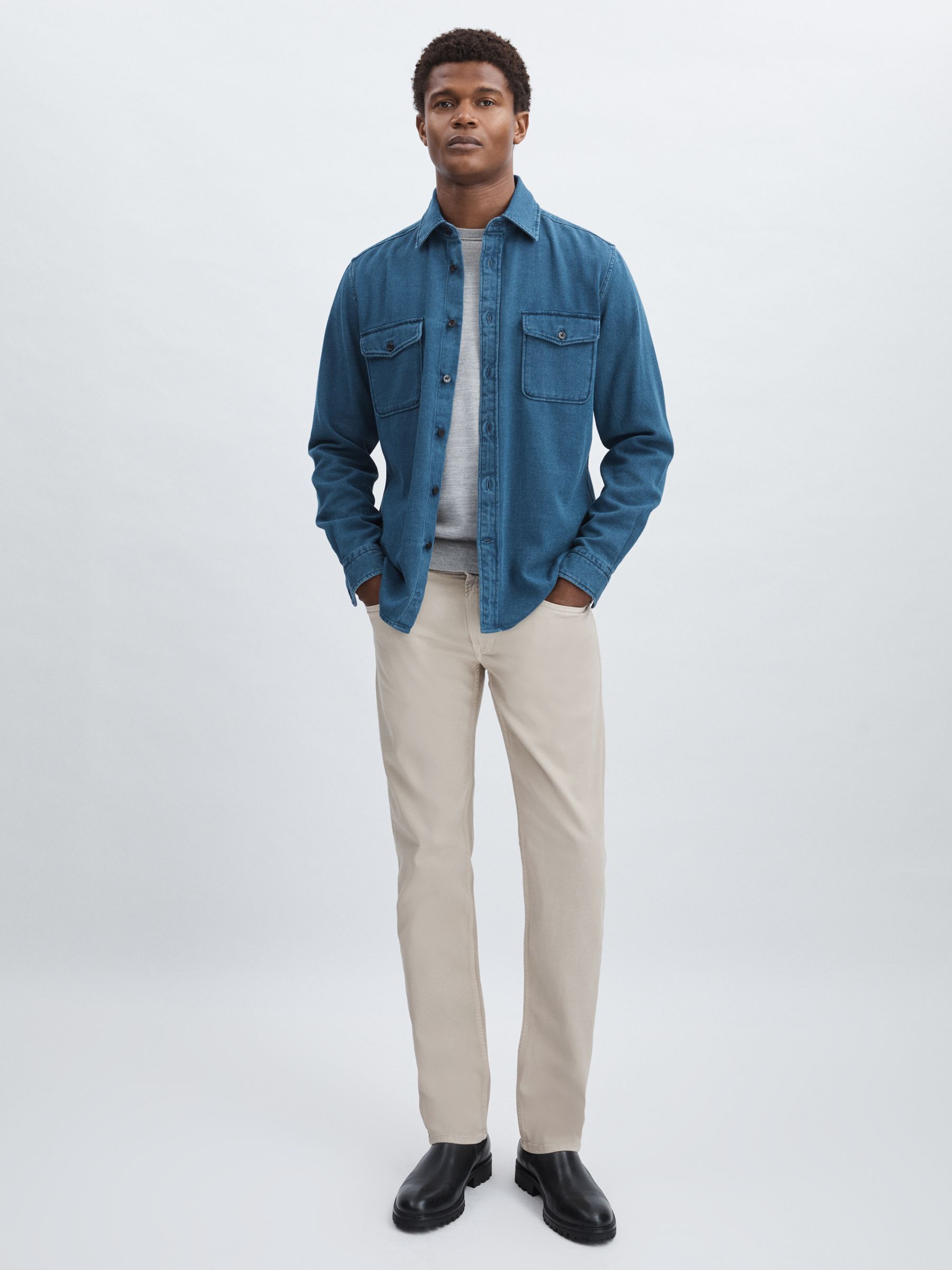 Replay Straight-Leg Jeans in Grey