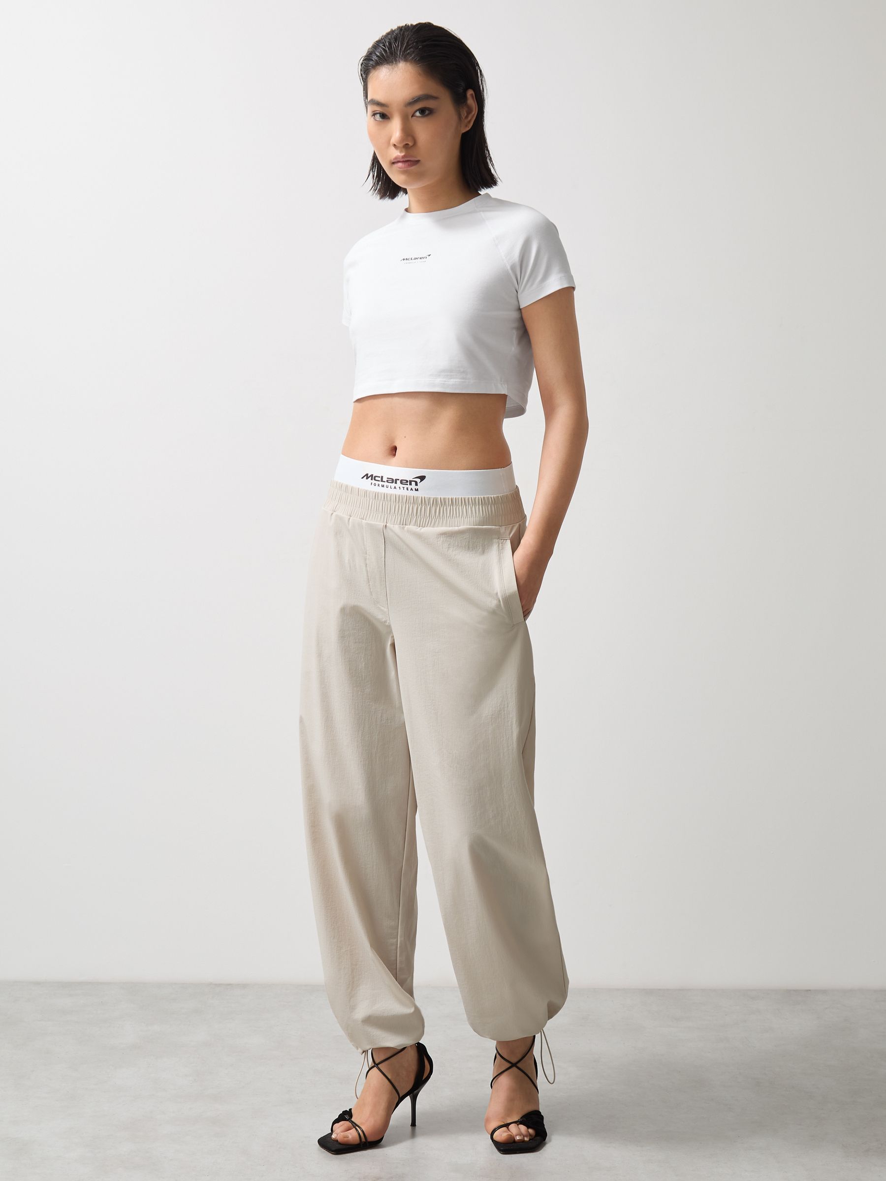 McLaren F1 Team Boxer-Waist Trousers in Stone