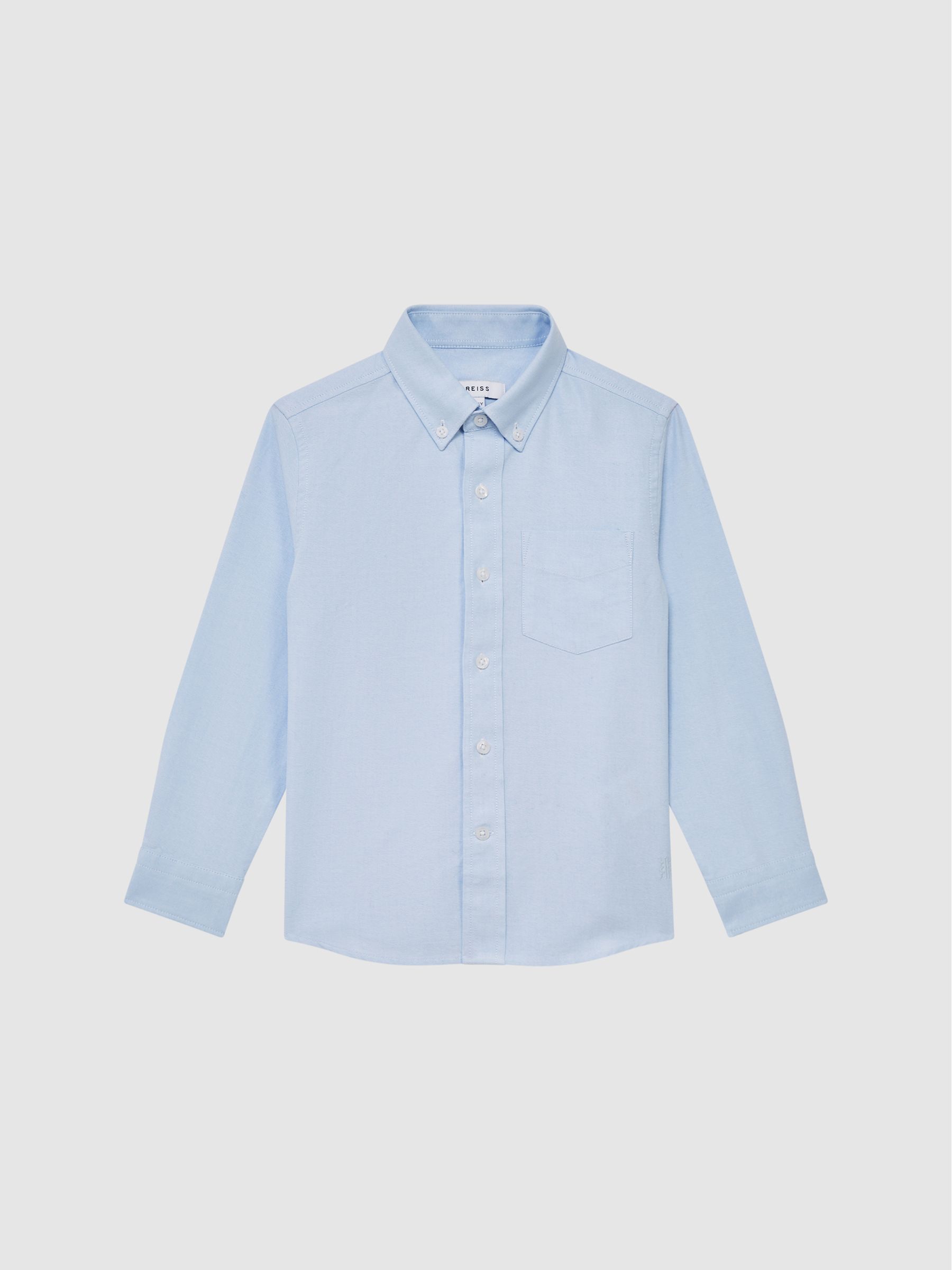 4-9 yrs Button Down Oxford Shirt in Soft Blue
