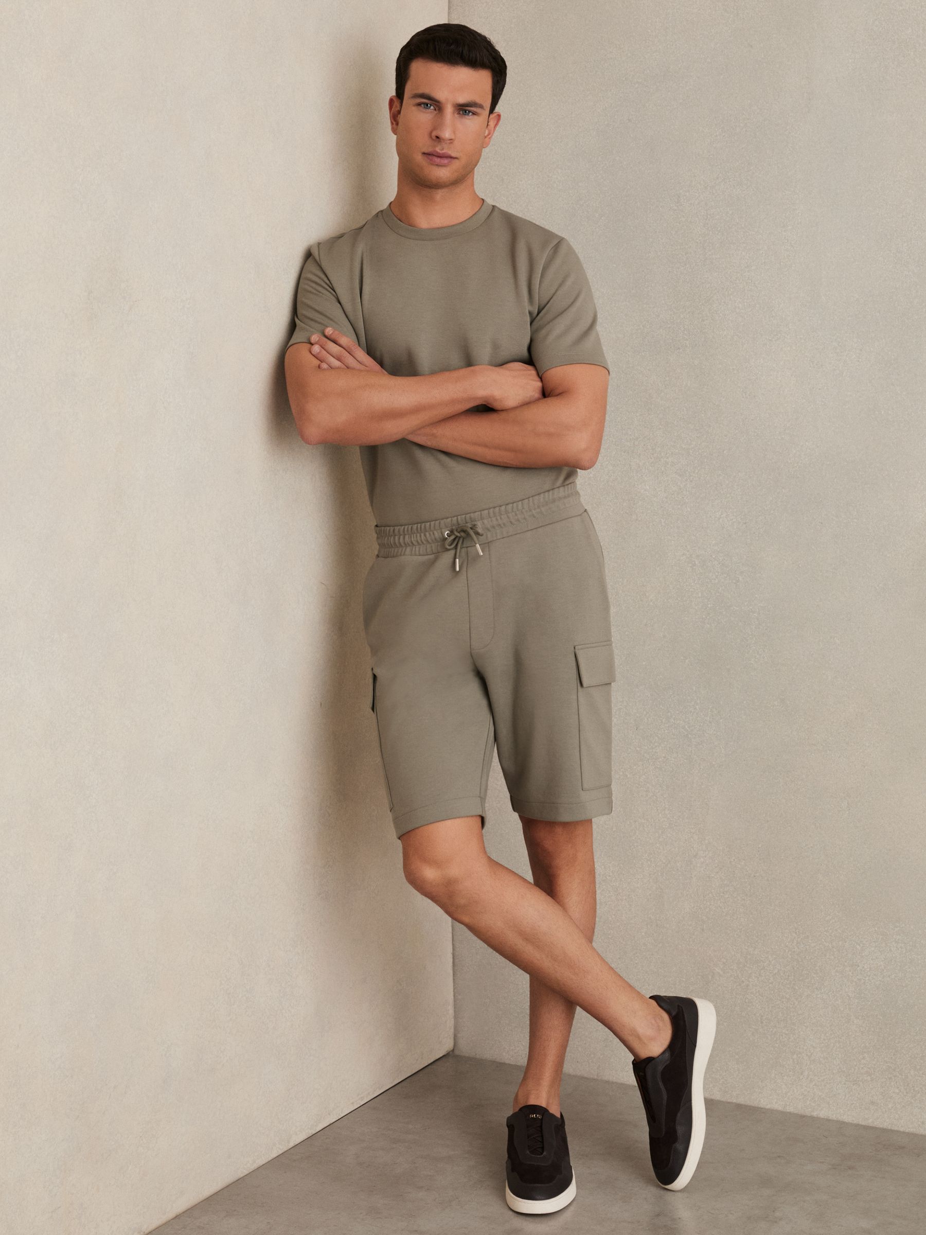 Interlock Cargo Shorts in Sage Green