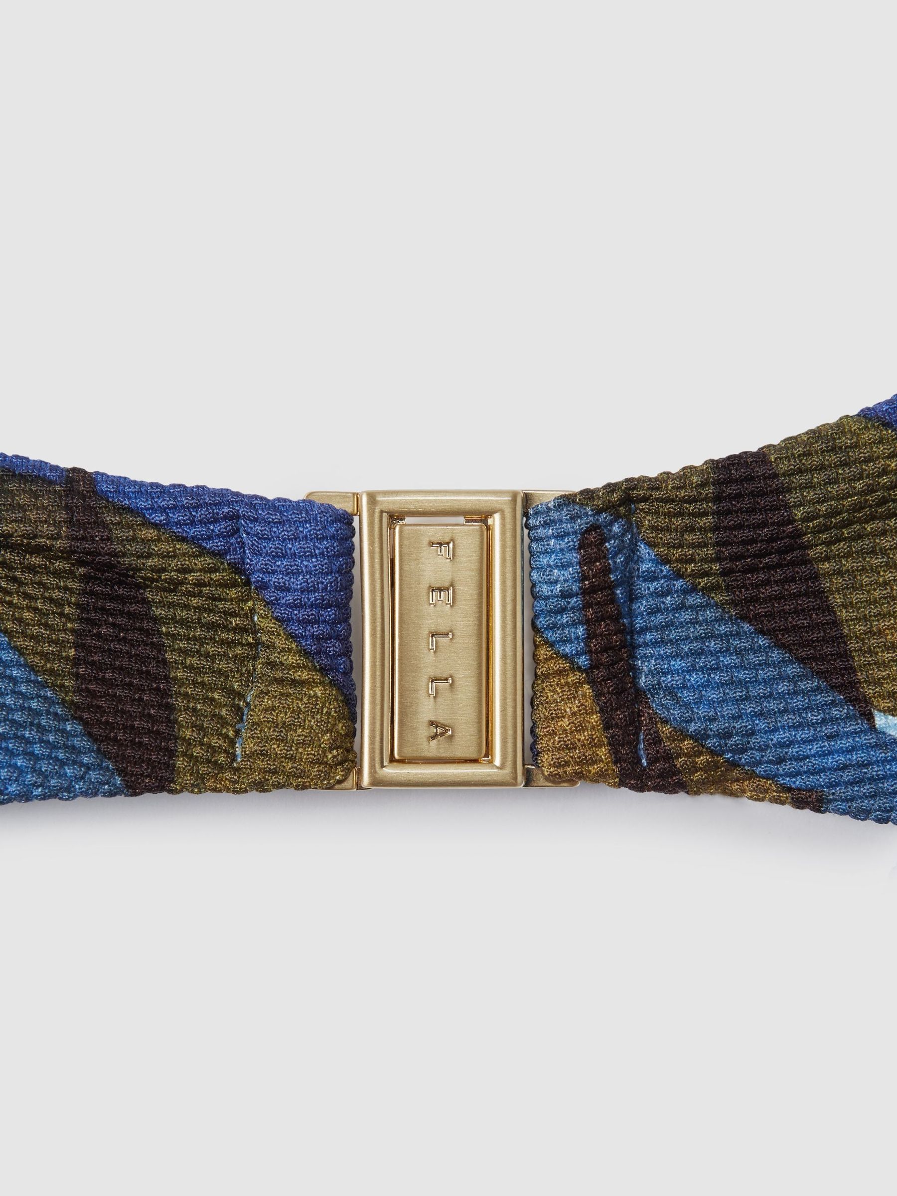 FELLA Bandeau Knot Bikini Top in Blue Multi