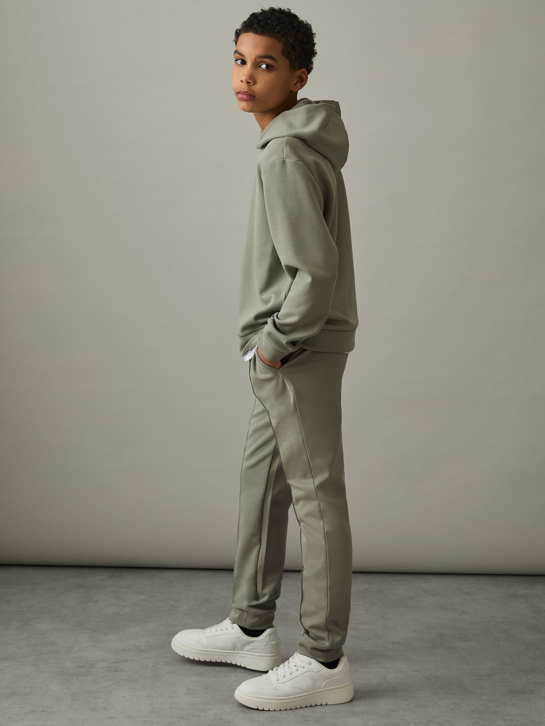 3-9 yrs Interlock Drawstring Joggers in Soft Sage Green